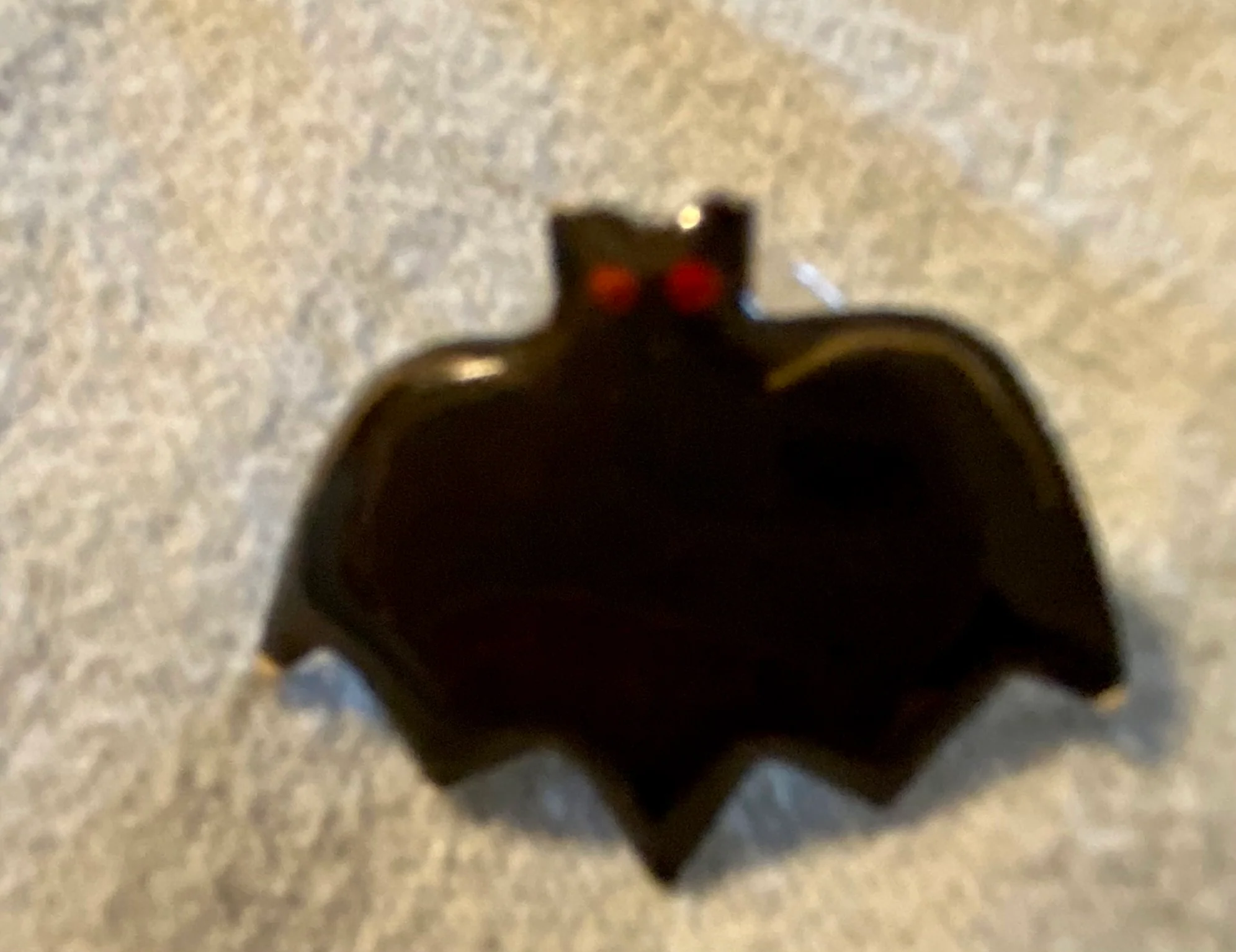 Vintage Goth Look Bat Earrings Red Eyes Vampire by BH - Image 6