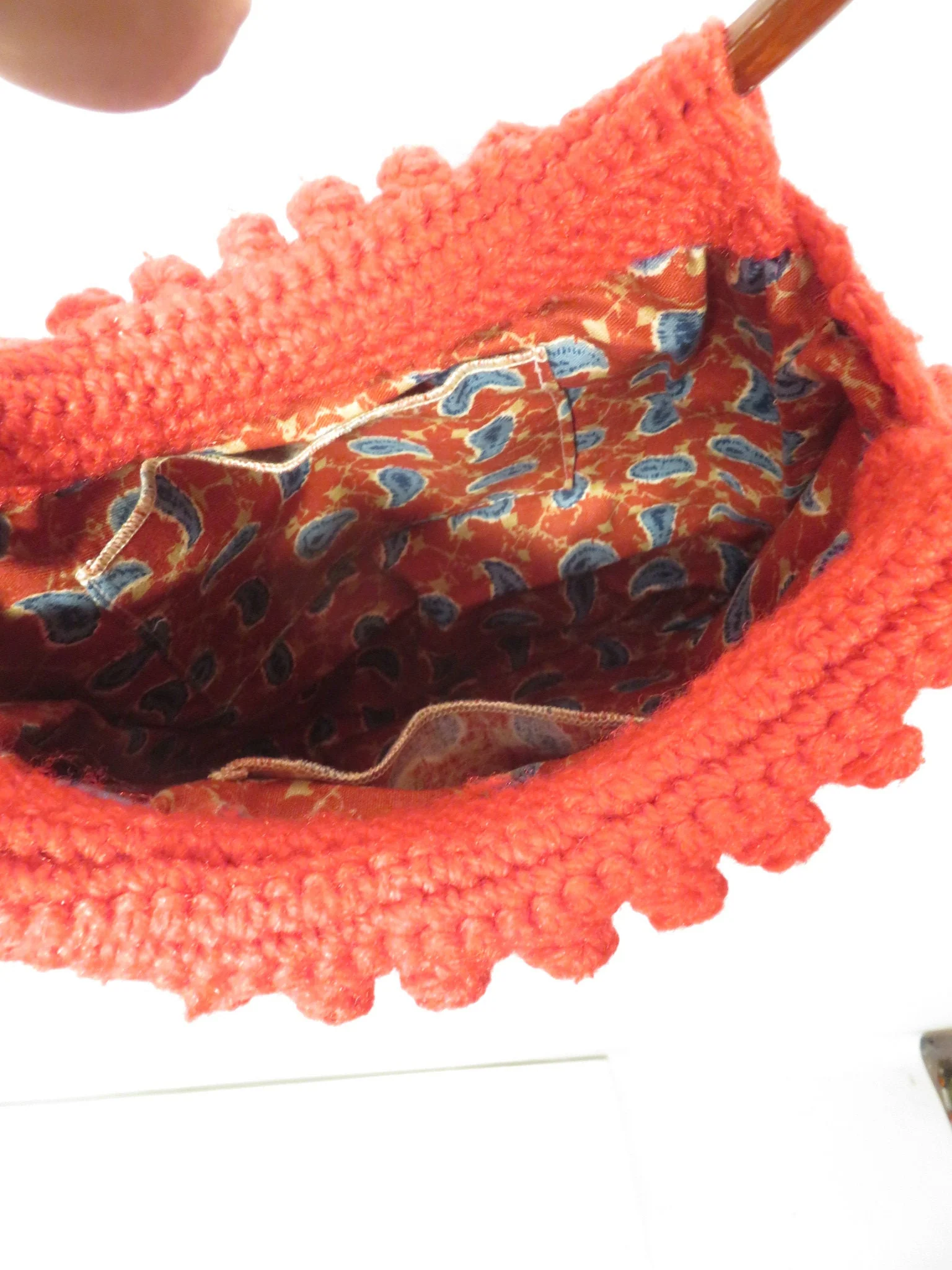 Vintage Granny Crochet Knitting Bag - Image 7