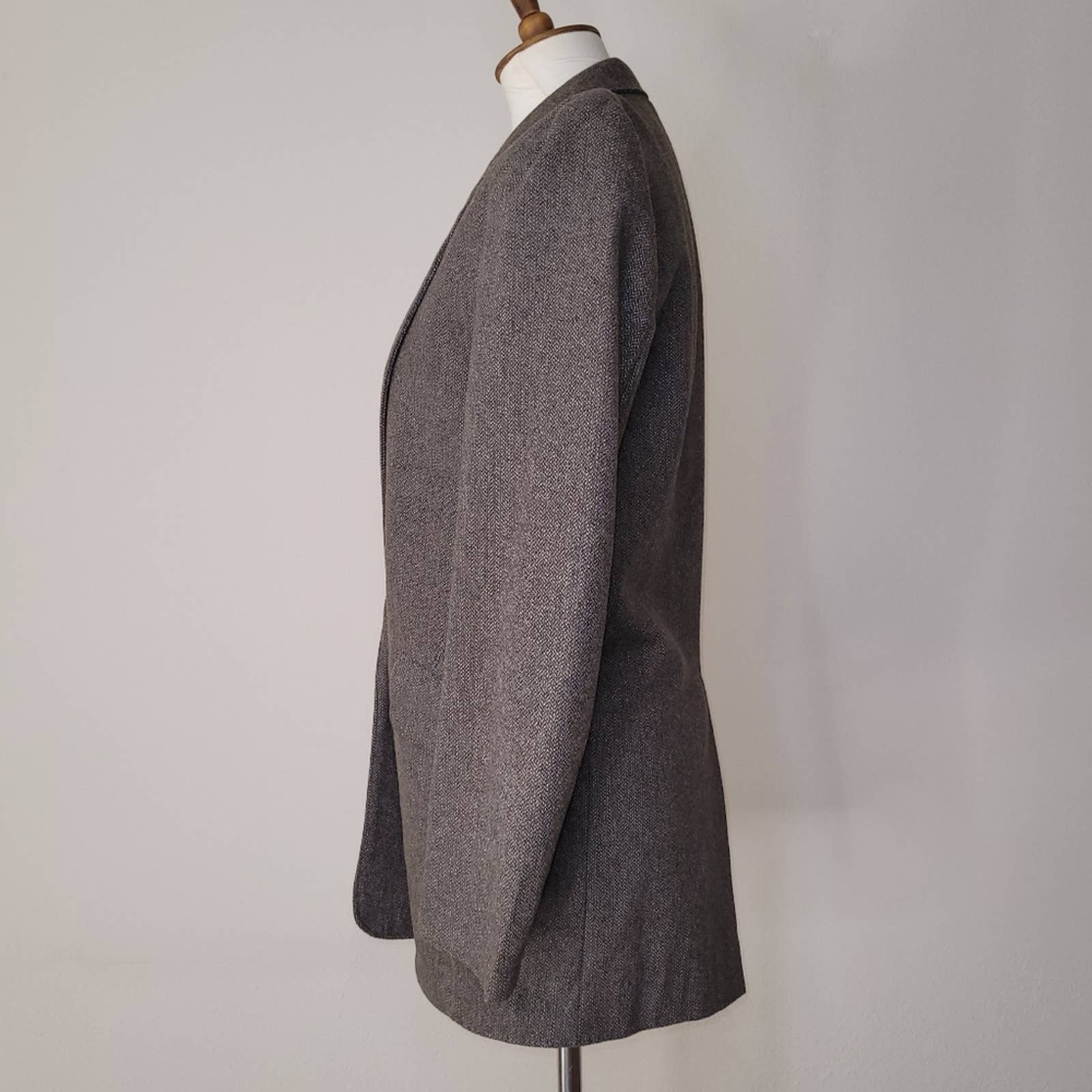 Vintage Green Wool Blend Long-Sleeved Blazer - Sz. M by Barbara Hulanicki - Image 5
