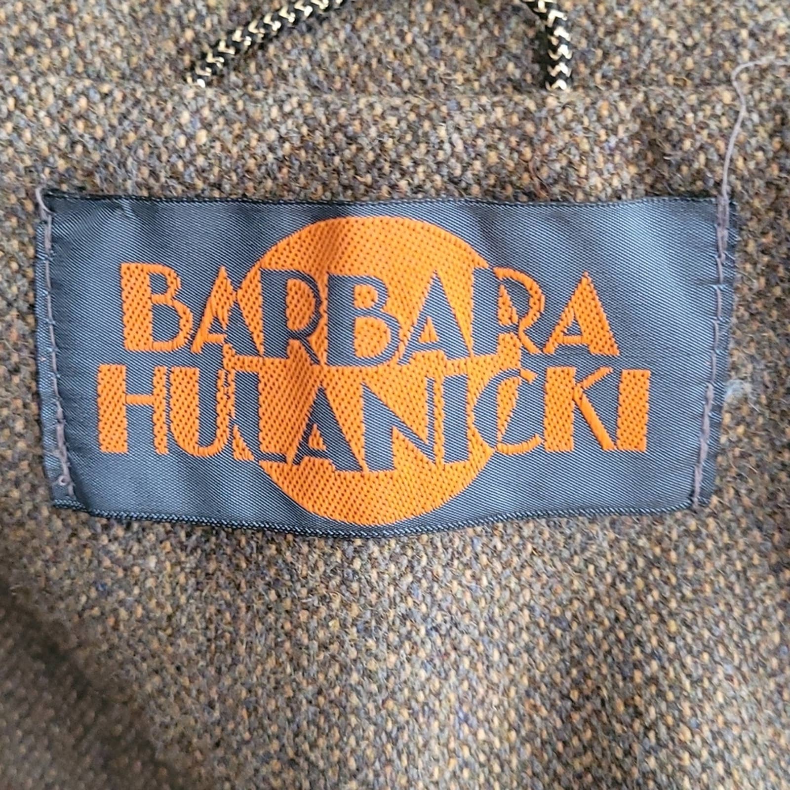 Vintage Green Wool Blend Long-Sleeved Blazer - Sz. M by Barbara Hulanicki - Image 6