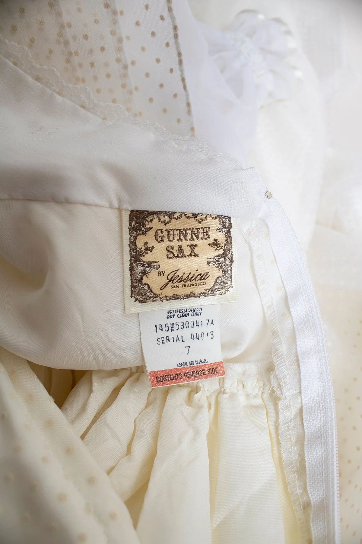 Vintage Gunne Sax Dress Sheer White Swiss Dot Fairy Whimsical Party Prom Dress Ruffles Victorian Style Jessica Mcclintock Bride Small 7 by Gunne Sax - Image 10
