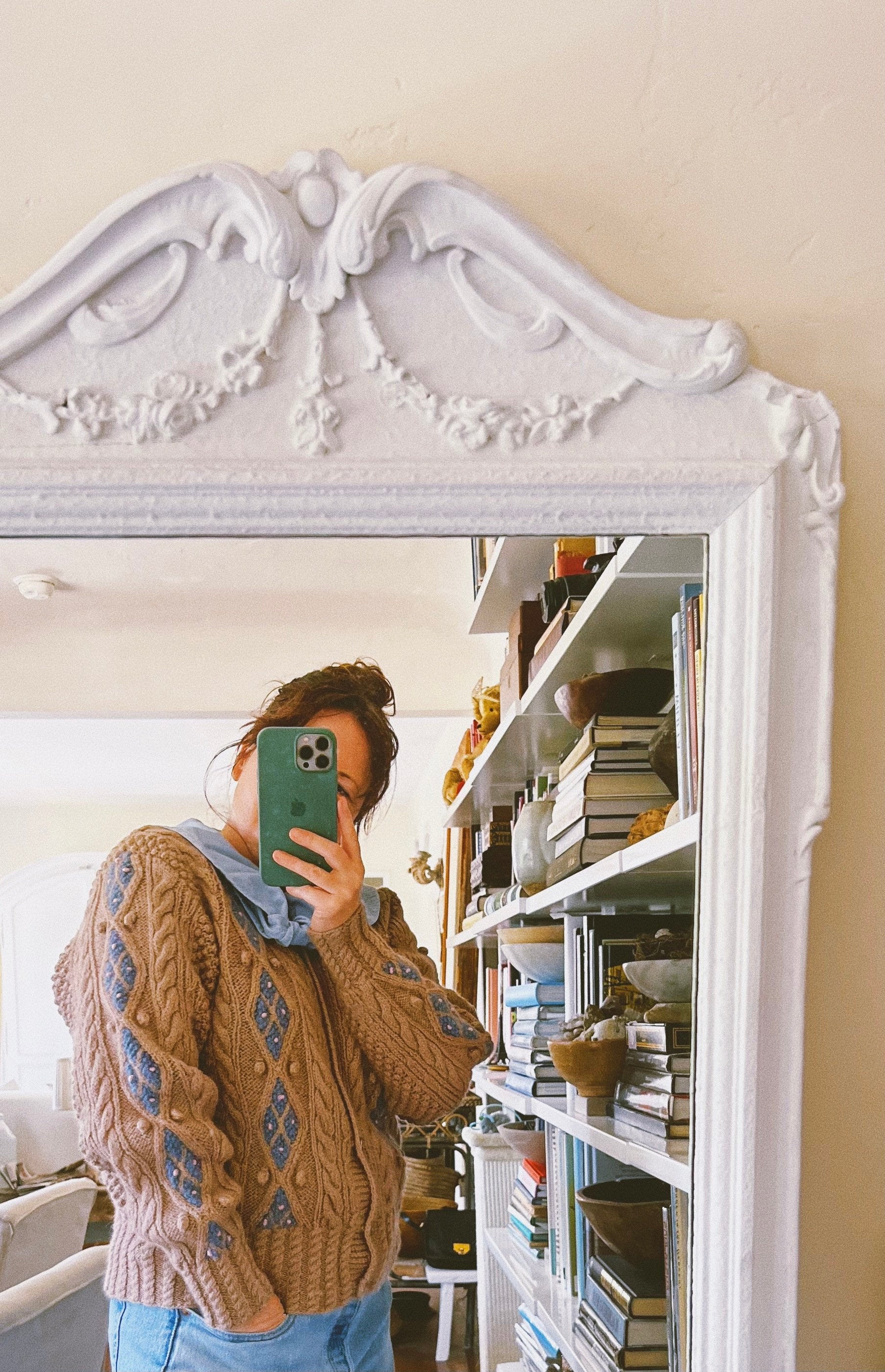 Vintage Hand Knit Wool Cardigan Cable Knit Fisherman Sweater by Deans of Scotland - Image 5