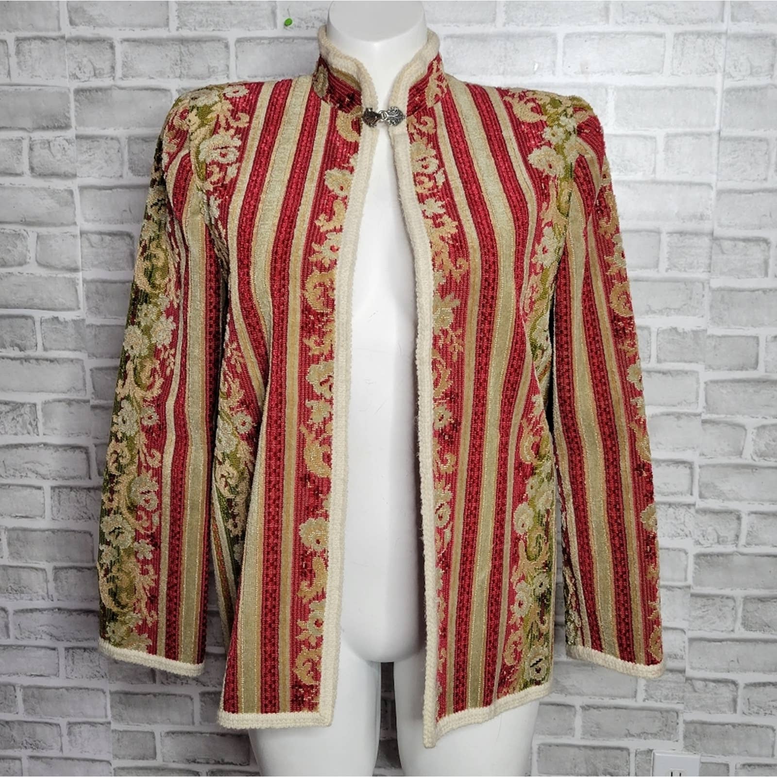 Vintage Handmade Berber Carpet Collar Tapestry Coat by Monika - Image 3