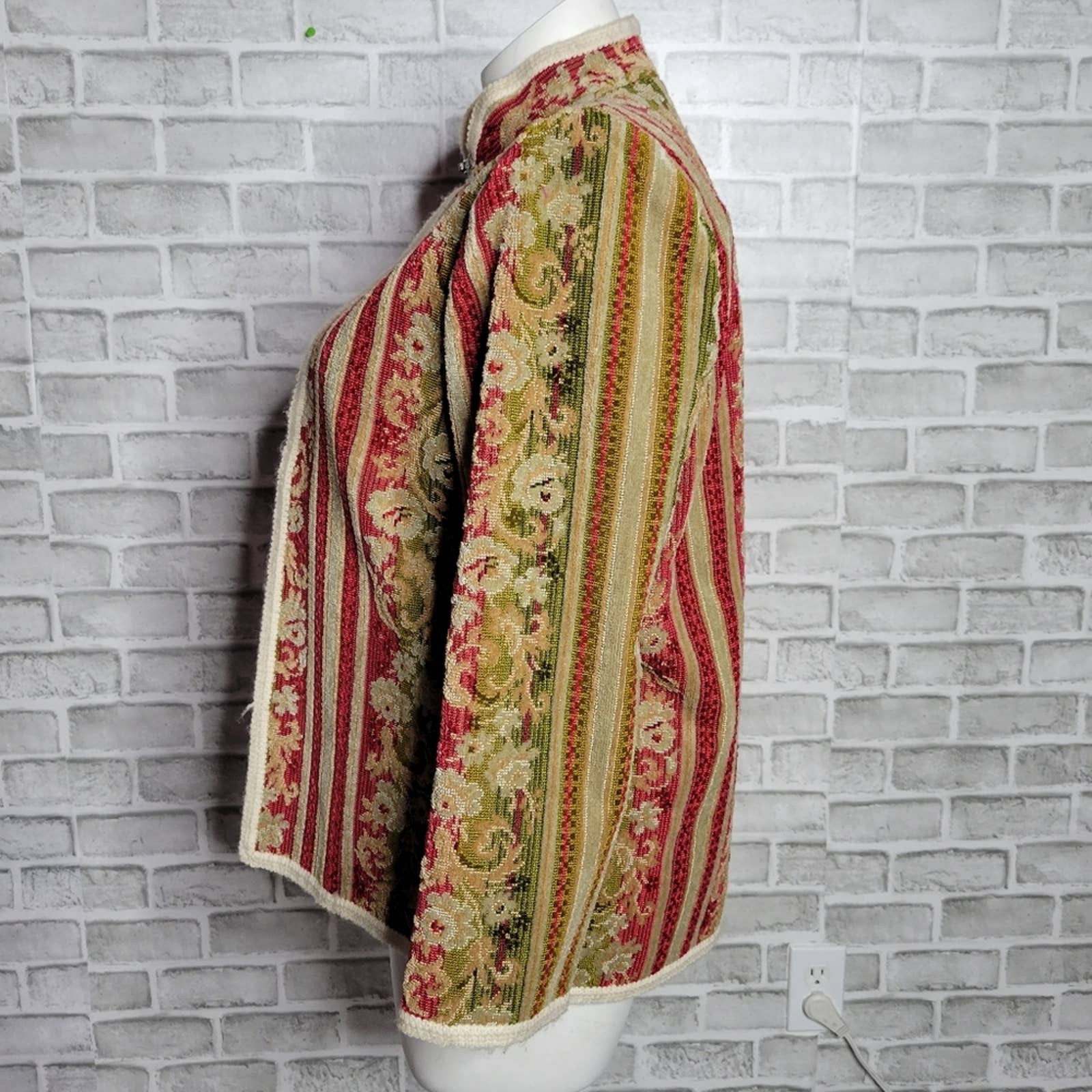 Vintage Handmade Berber Carpet Collar Tapestry Coat by Monika - Image 4