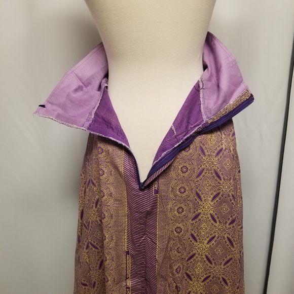 Vintage Handmade Double Wax Block Strapless Maxi Dress Authentic Size 14 - Image 10