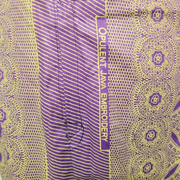 Vintage Handmade Double Wax Block Strapless Maxi Dress Authentic Size 14 - Image 8