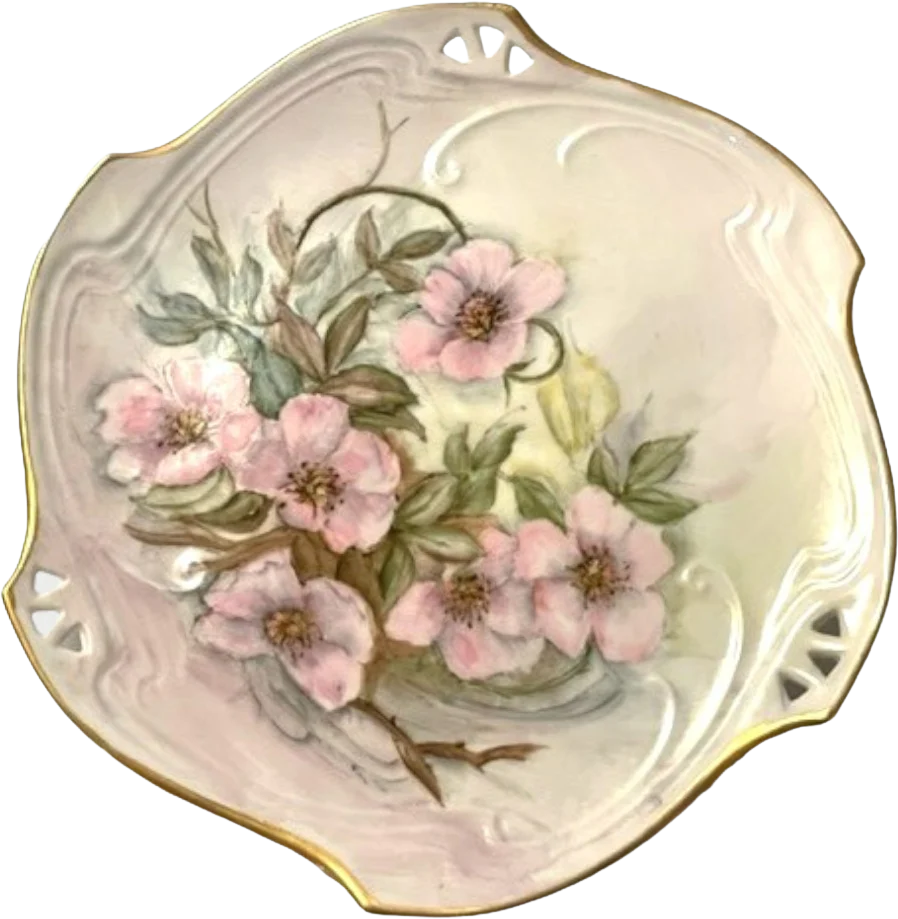 Vintage Handpainted Signed Eyb Plate Euc