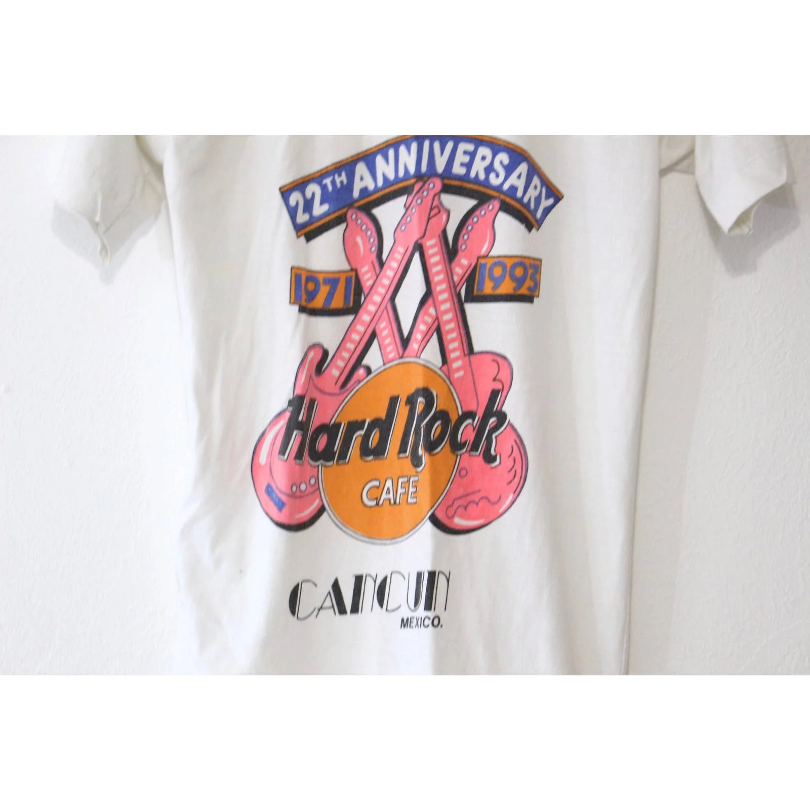 Vintage Hard Rock Cafe Cancun Mexico Anniversary T-Shirt Large - Image 3