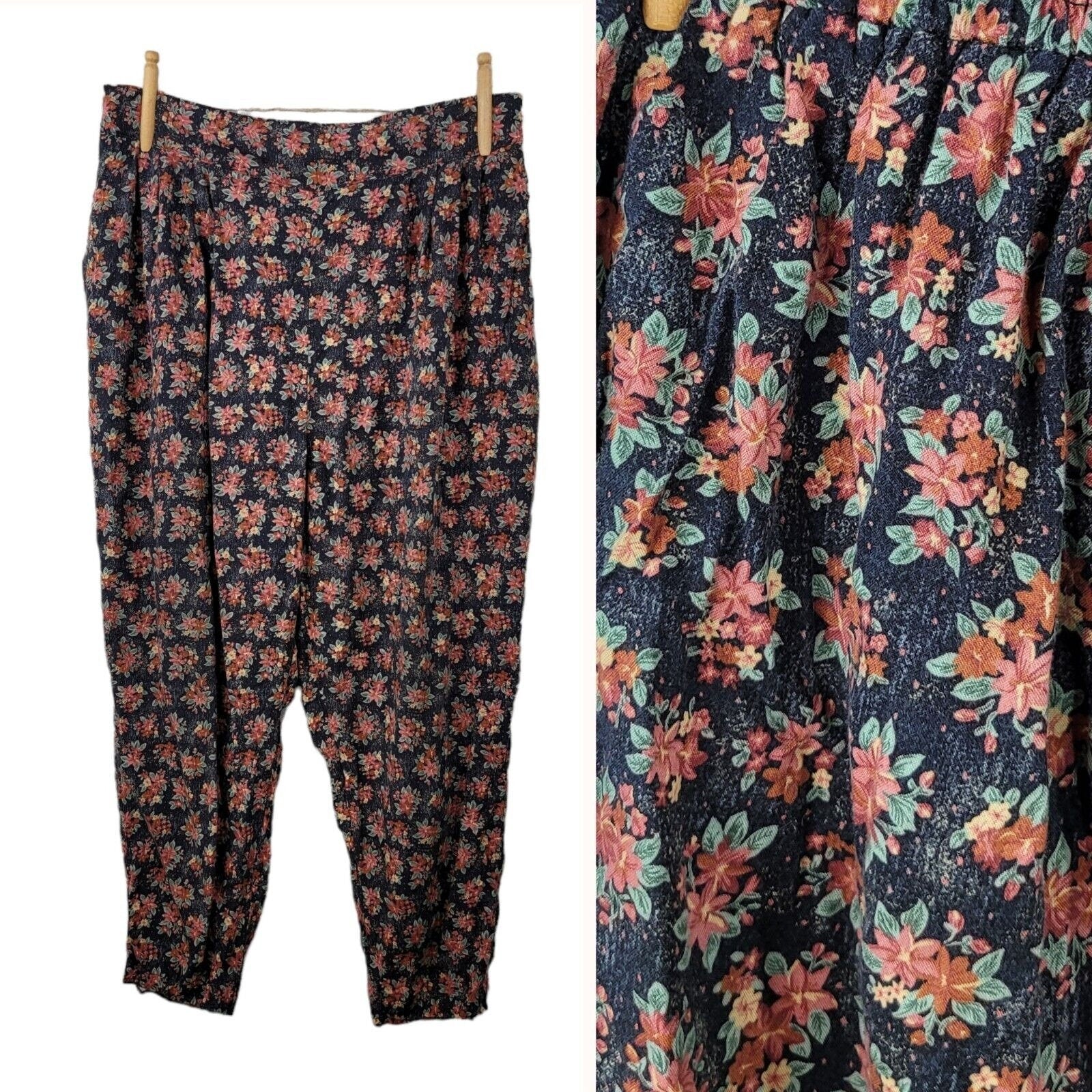 Vintage Harem Pants Plus Size 18/20 2x Joggers Elastic Waist - Image 2