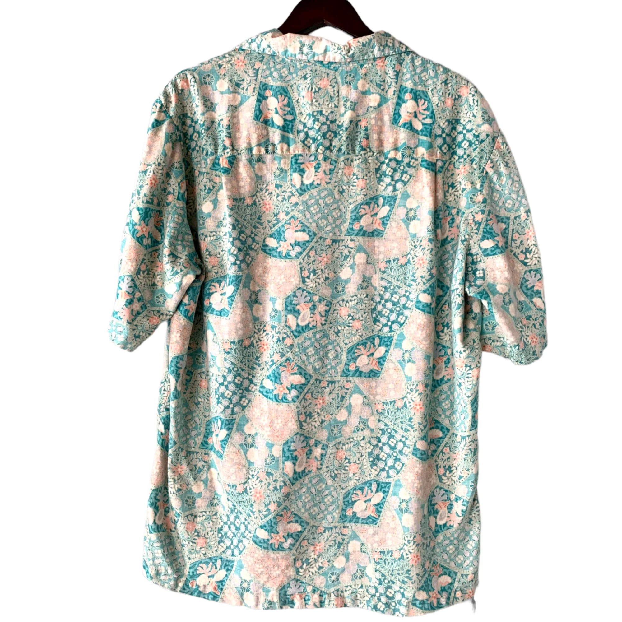 Vintage Hawaiian Shirt Large Rare Made In Hawaii Cotton Print by Kahala - Image 3