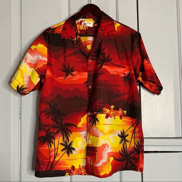 Vintage Helena’s Aloha Shirt Hawaiian Short Sleeve - Image 8