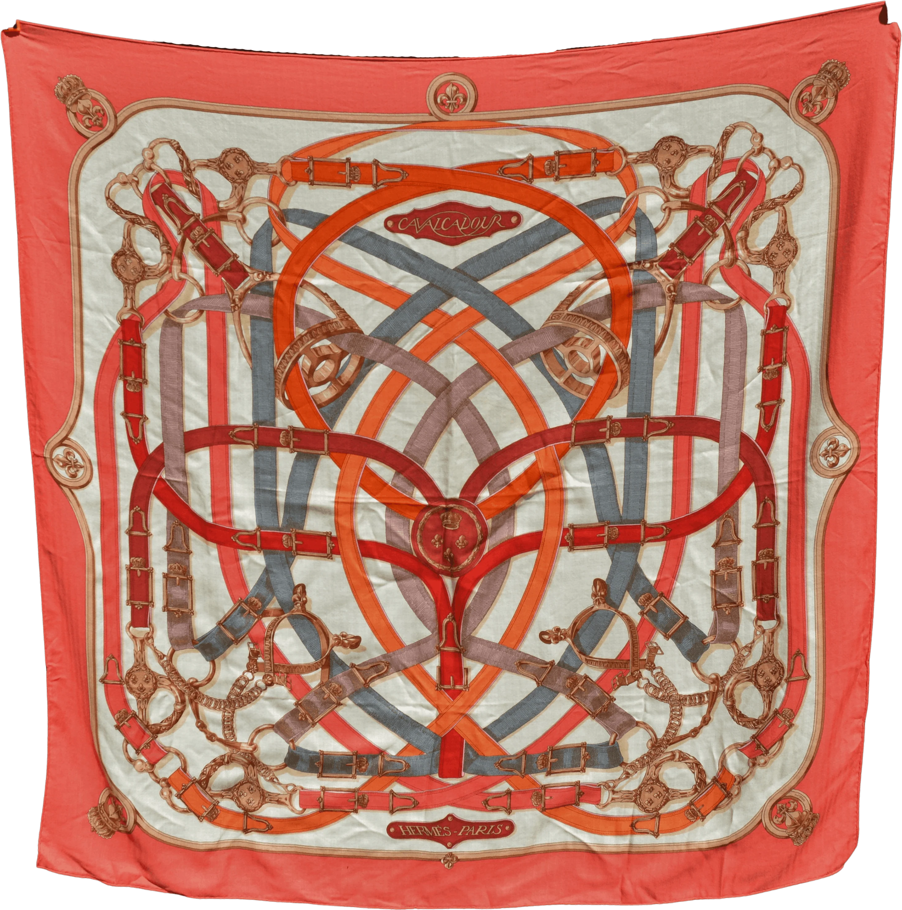 Vintage Hermes Pink Cavalcadour Shawl 140 Cashmere/silk Large Winter Scarf by Henri D'Origny