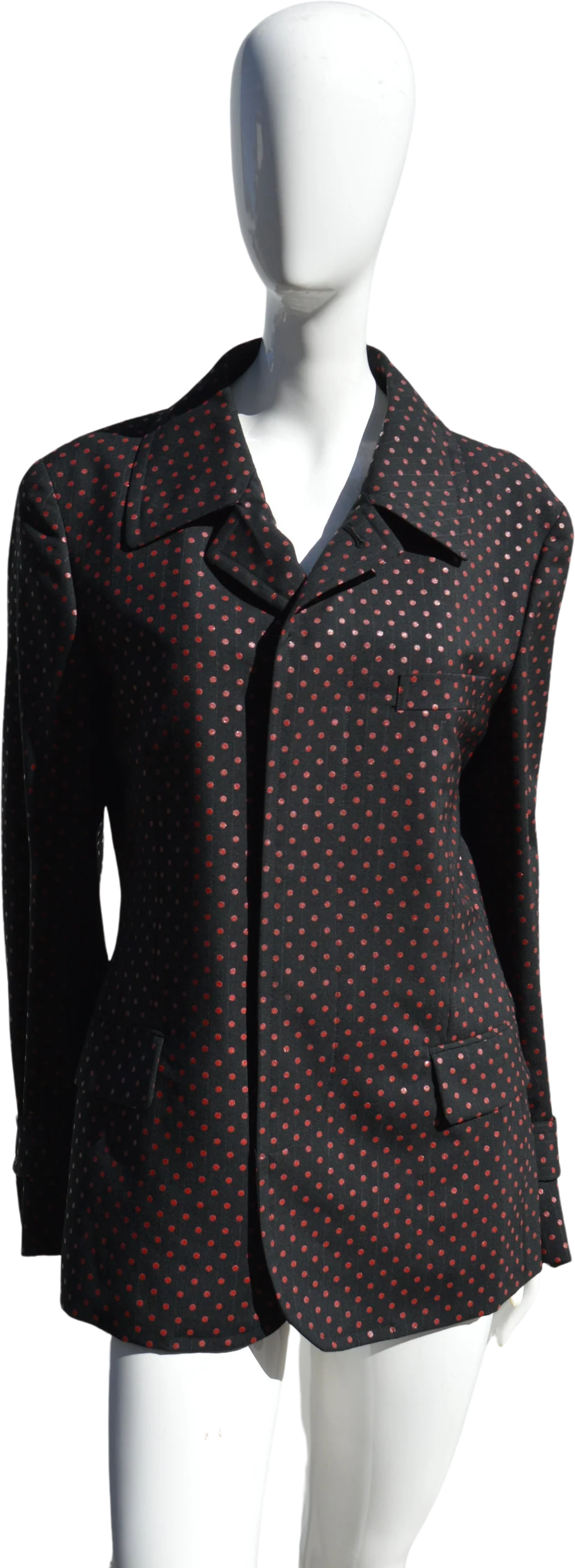 Vintage Homme Plus Polka Dot 3 Button Blazer Jacket Size 38 Unisex Large Size Women Extra Small Men's Summer Jacket by Comme Des Garcons