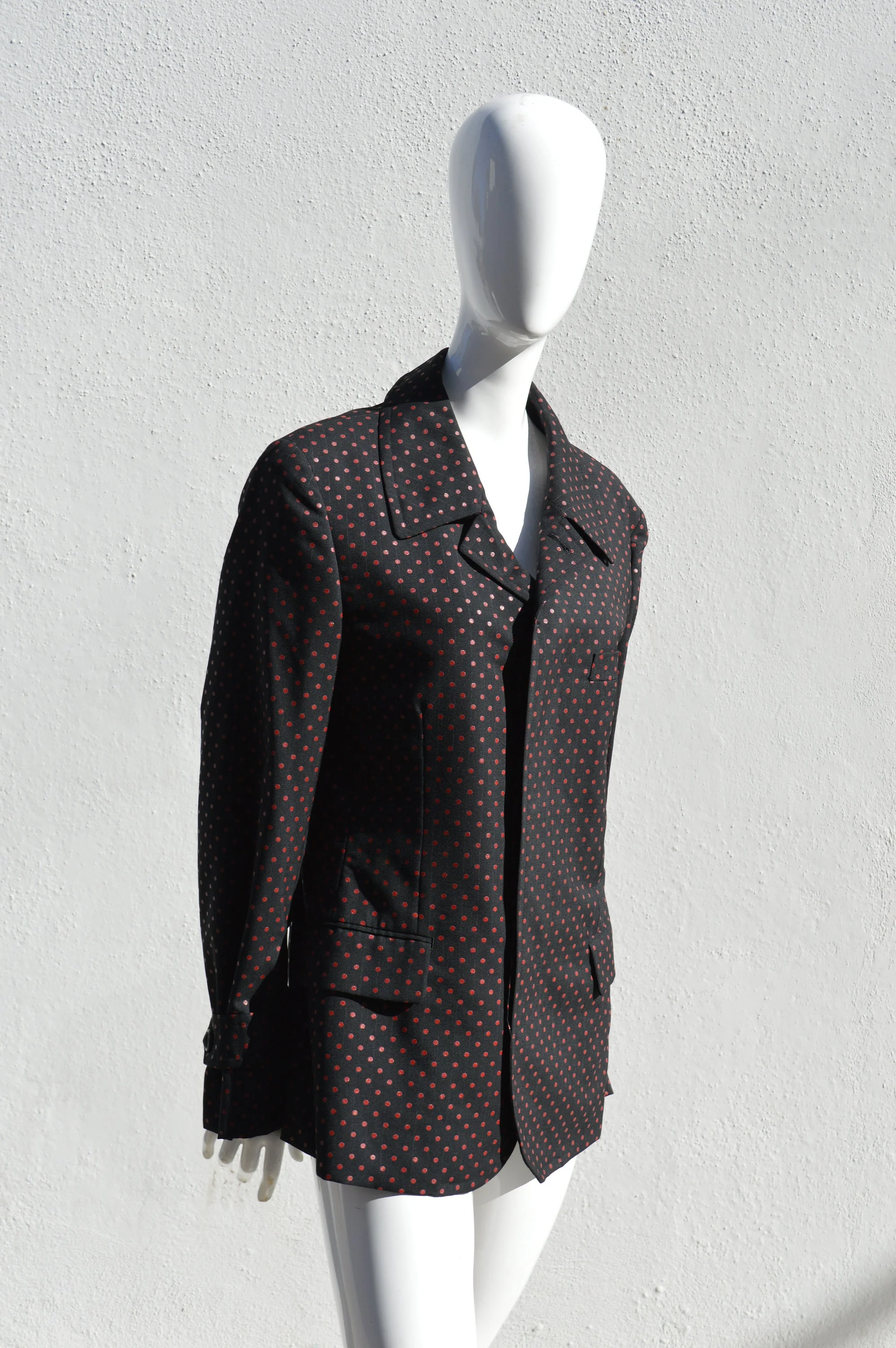 Vintage Homme Plus Polka Dot 3 Button Blazer Jacket Size 38 Unisex Large Size Women Extra Small Men's Summer Jacket by Comme Des Garcons - Image 3