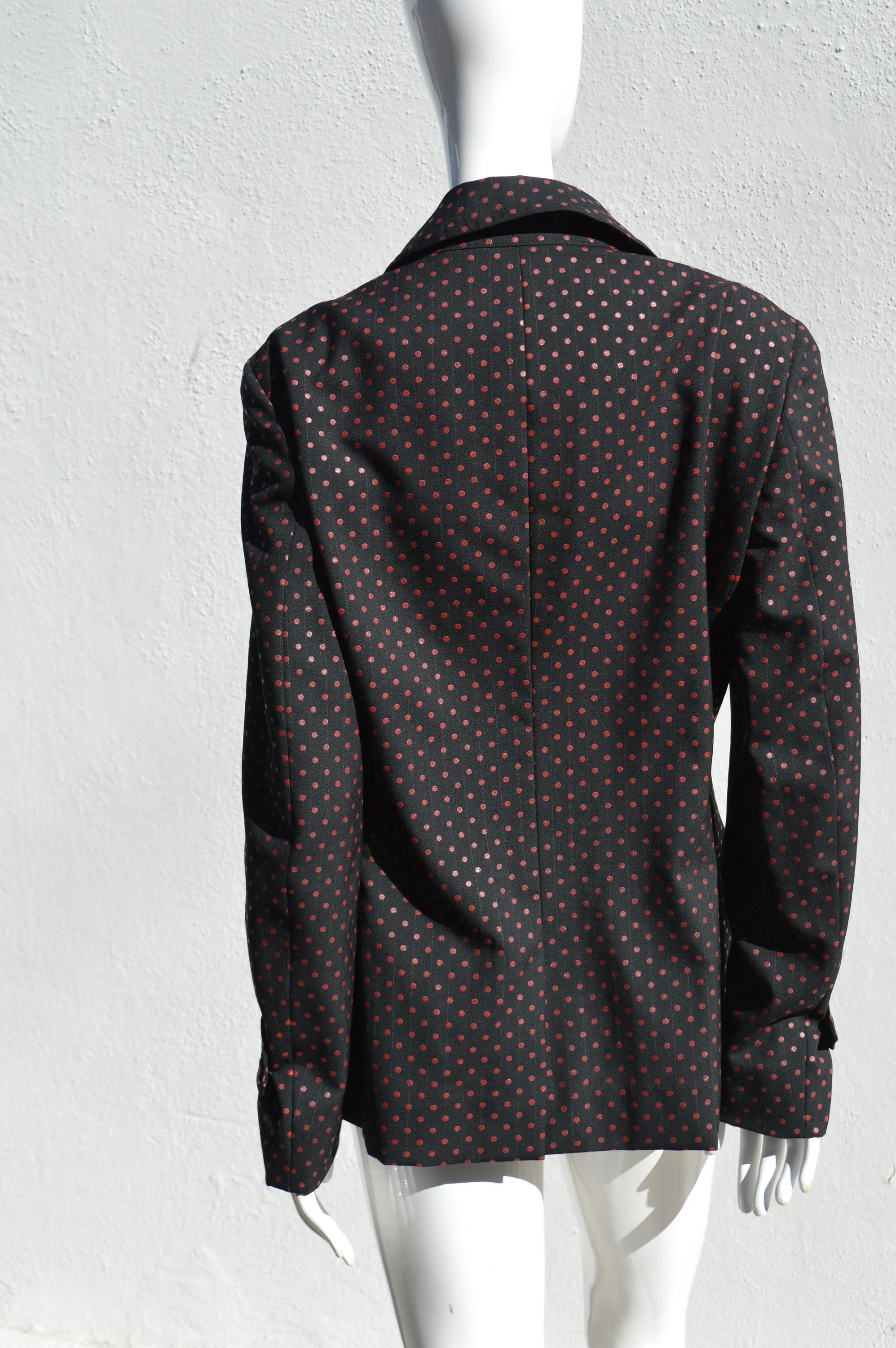 Vintage Homme Plus Polka Dot 3 Button Blazer Jacket Size 38 Unisex Large Size Women Extra Small Men's Summer Jacket by Comme Des Garcons - Image 4
