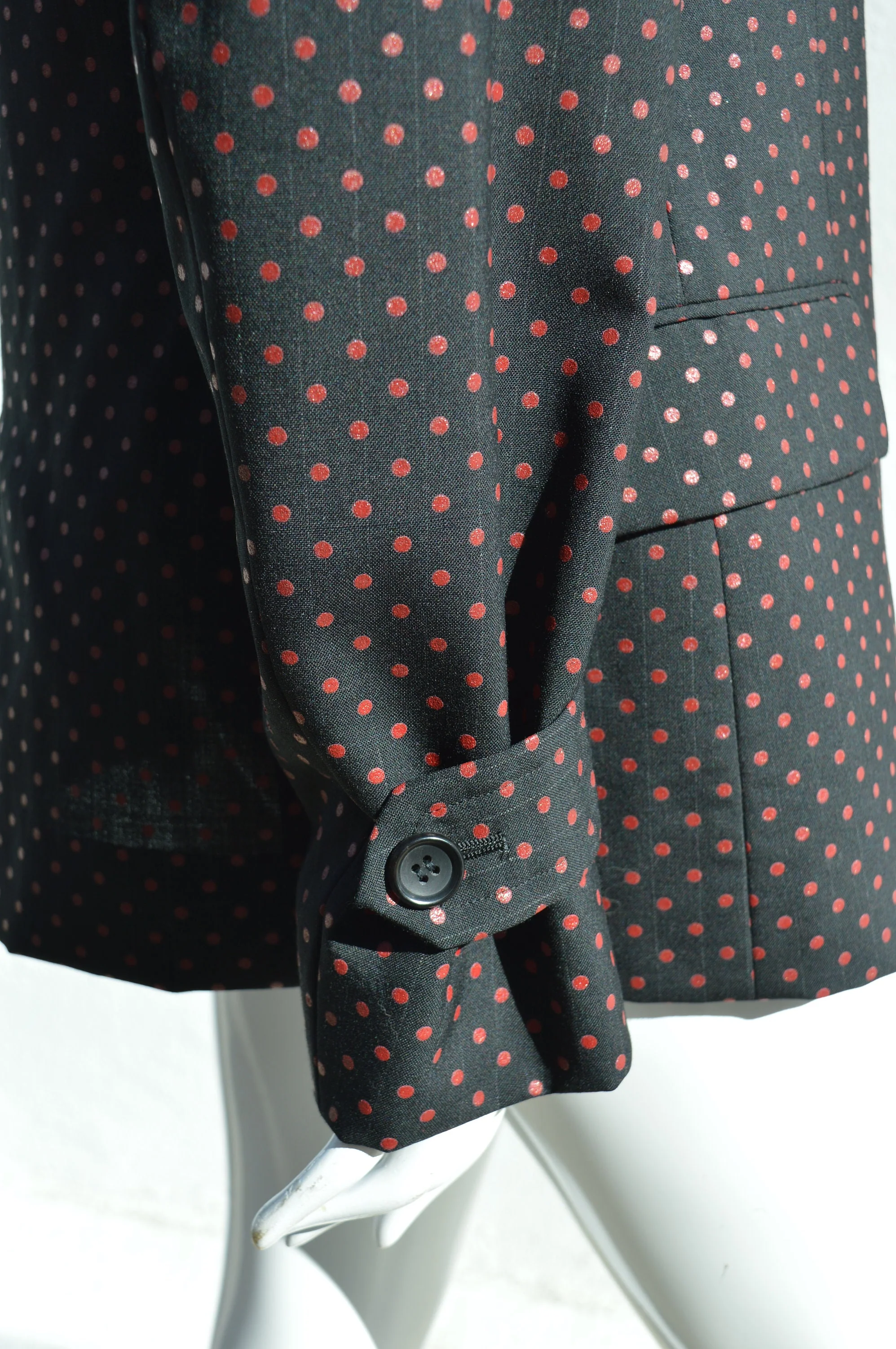 Vintage Homme Plus Polka Dot 3 Button Blazer Jacket Size 38 Unisex Large Size Women Extra Small Men's Summer Jacket by Comme Des Garcons - Image 6