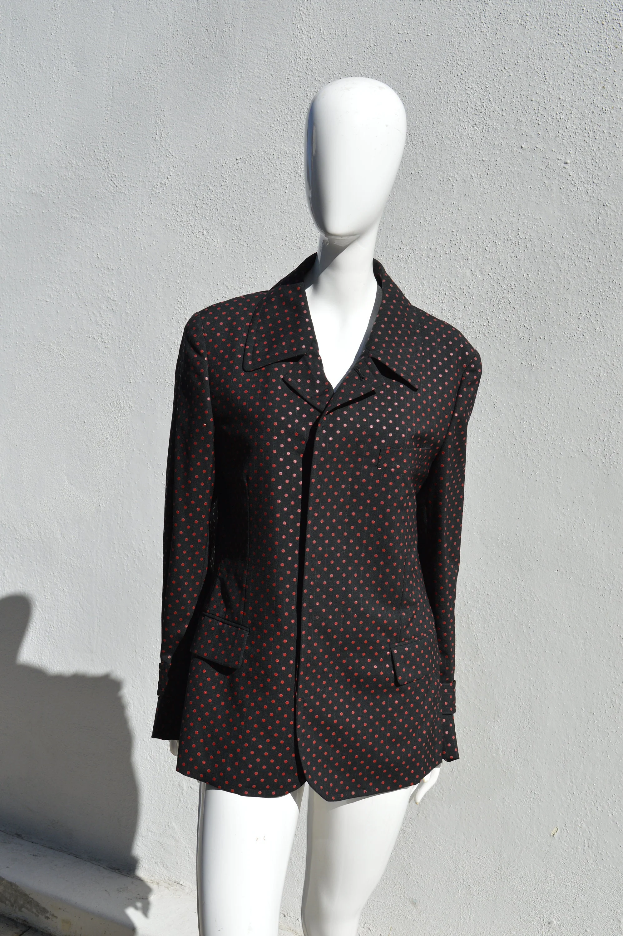 Vintage Homme Plus Polka Dot 3 Button Blazer Jacket Size 38 Unisex Large Size Women Extra Small Men's Summer Jacket by Comme Des Garcons - Image 7