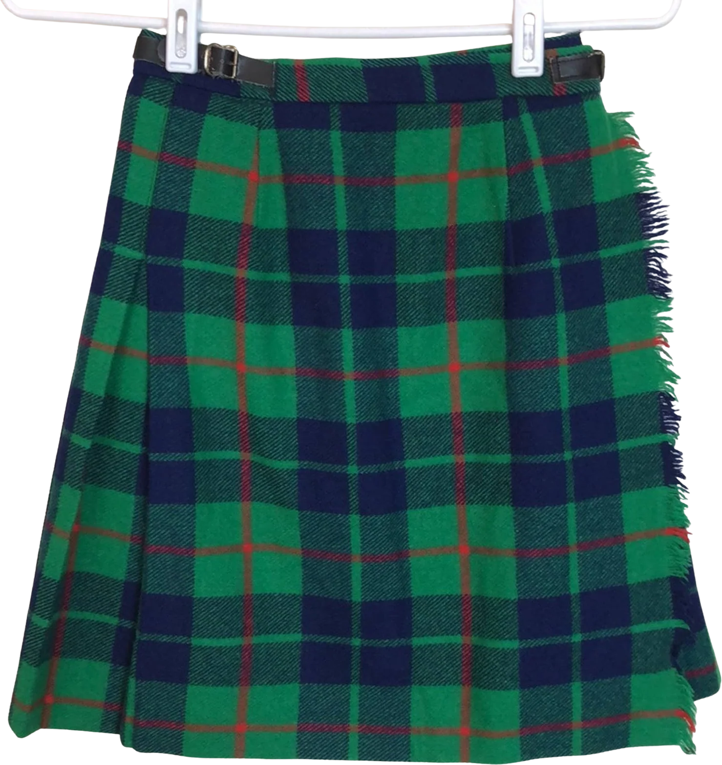 Vintage Irish Tweed Wool Skirt Xxs Plaid Schoolgirl Christmas by Gaiety Kilt