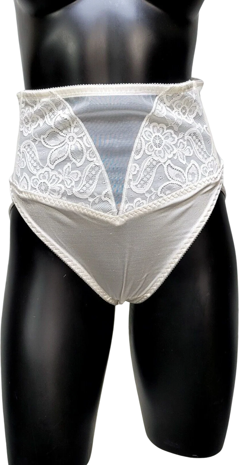 Soft Skins Boned Waist Cream Lace Nylon Panties By  JCPenney