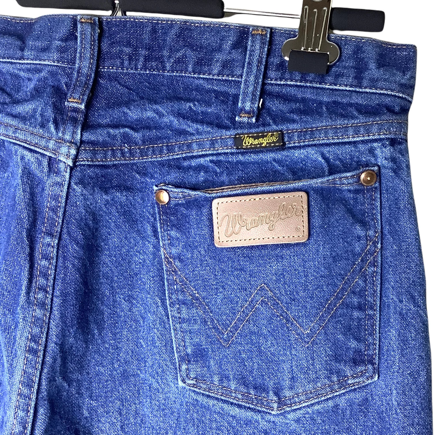 Vintage Jeans 80s 90s 13mwz Cowboy Medium Wash Crease Rinse Usa 33x30 by Wrangler - Image 4