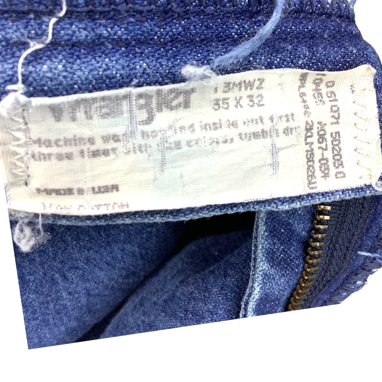 Vintage Jeans 80s 90s 13mwz Cowboy Medium Wash Crease Rinse Usa 33x30 by Wrangler - Image 5