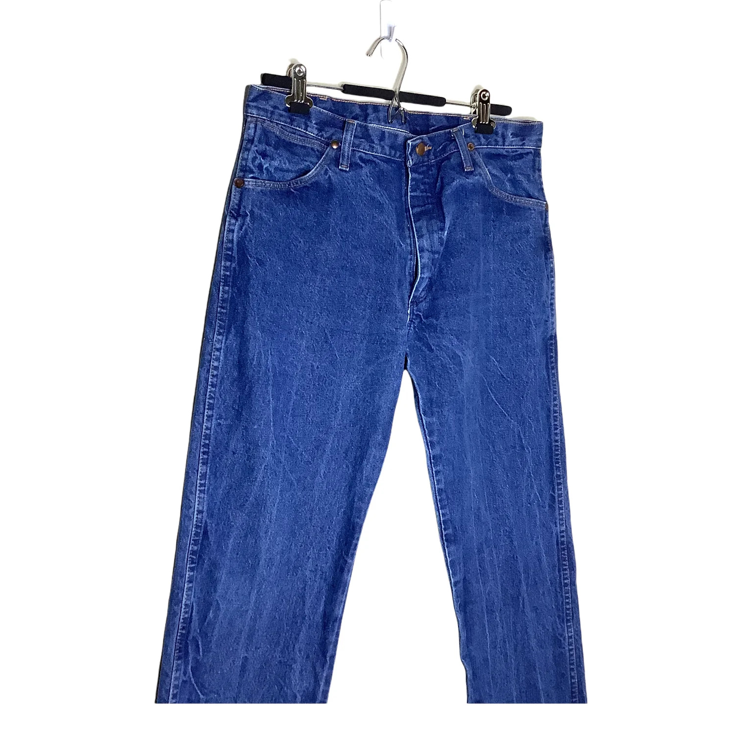 Vintage Jeans 80s 90s 13mwz Cowboy Medium Wash Crease Rinse Usa 33x30 by Wrangler - Image 6