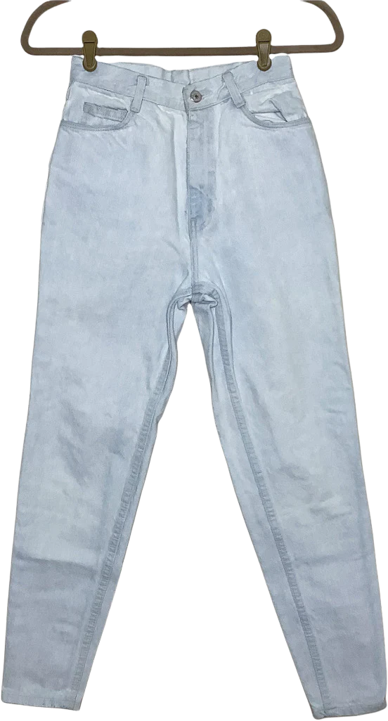 Vintage Jeans 80s 90s High Waisted Crop Light Wash Ankle Zippers 24x27 by Jordache
