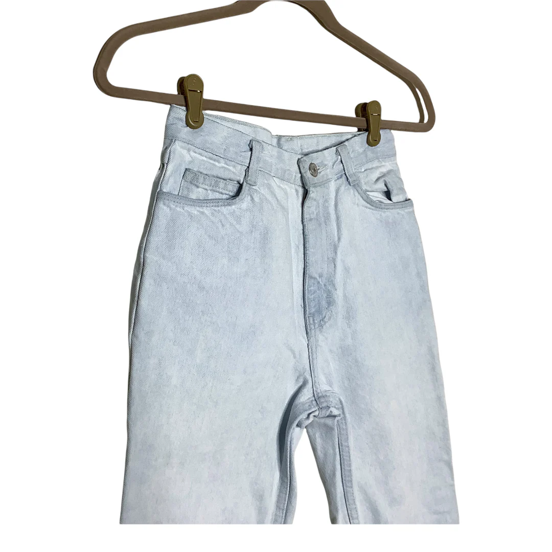 Vintage Jeans 80s 90s High Waisted Crop Light Wash Ankle Zippers 24x27 by Jordache - Image 7