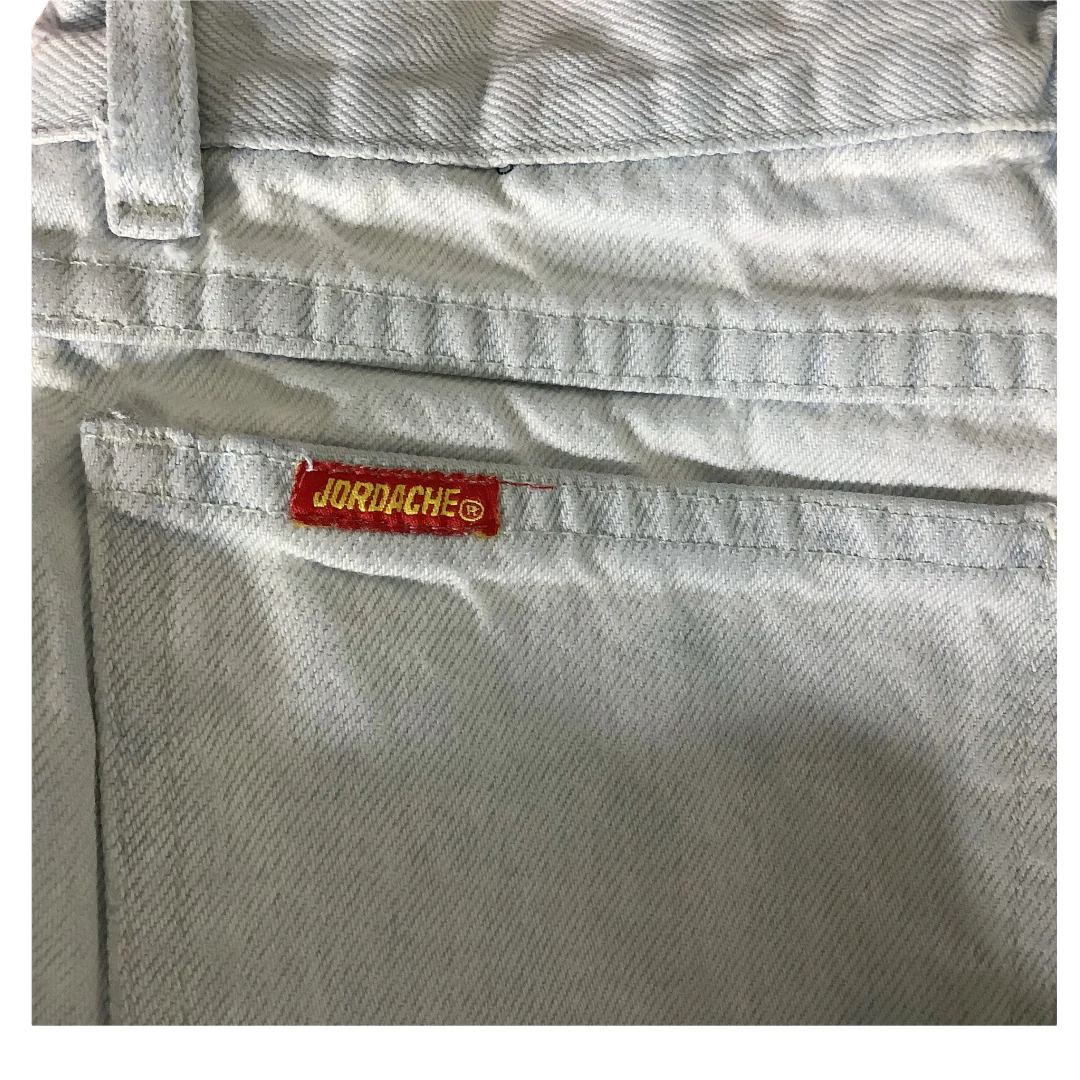 Vintage Jeans 80s 90s High Waisted Crop Light Wash Ankle Zippers 24x27 by Jordache - Image 8