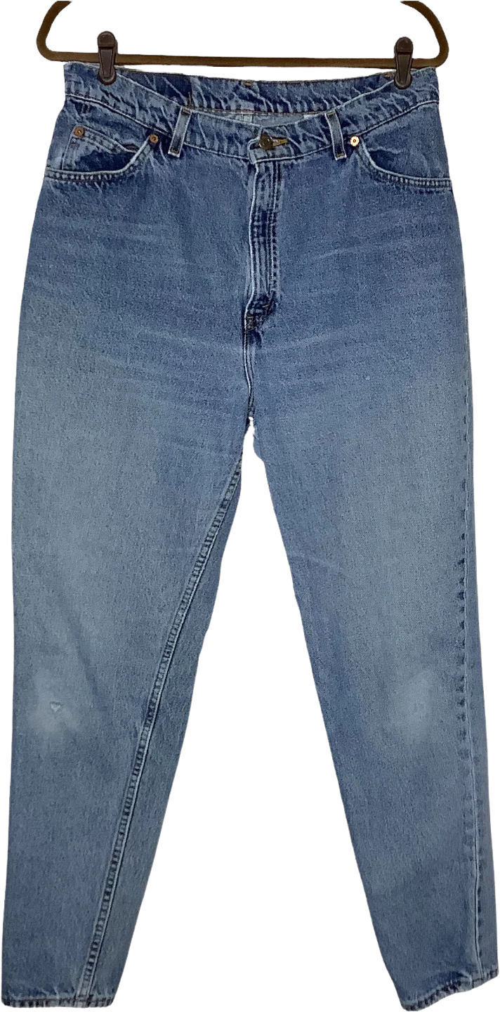 Vintage Jeans 90s Orange Tab Relaxed Fit Tapered Leg High Waist Mom 33x29 by Levi's