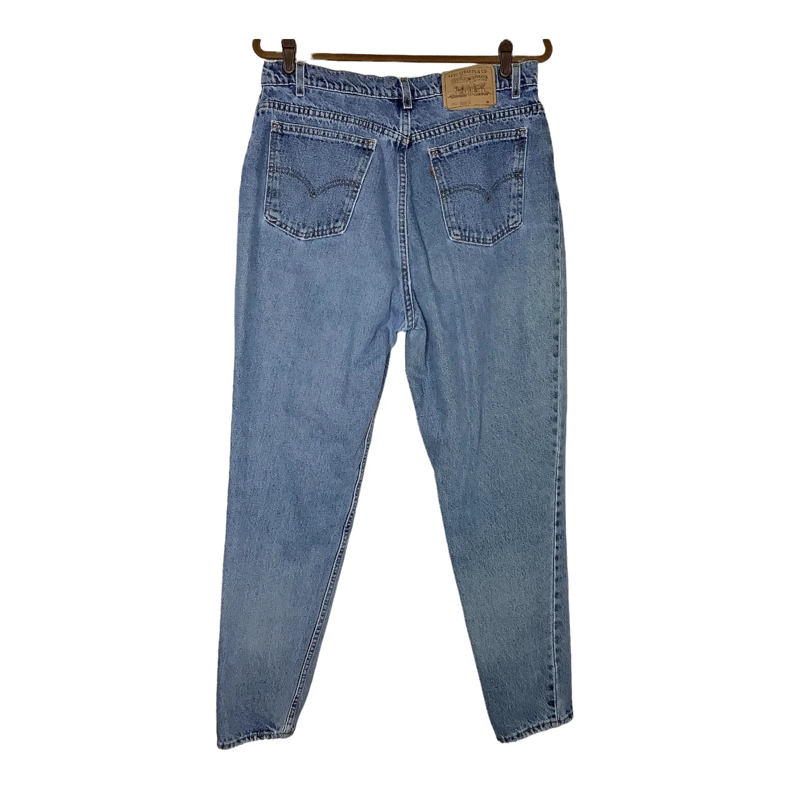 Vintage Jeans 90s Orange Tab Relaxed Fit Tapered Leg High Waist Mom 33x29 by Levi's - Image 2