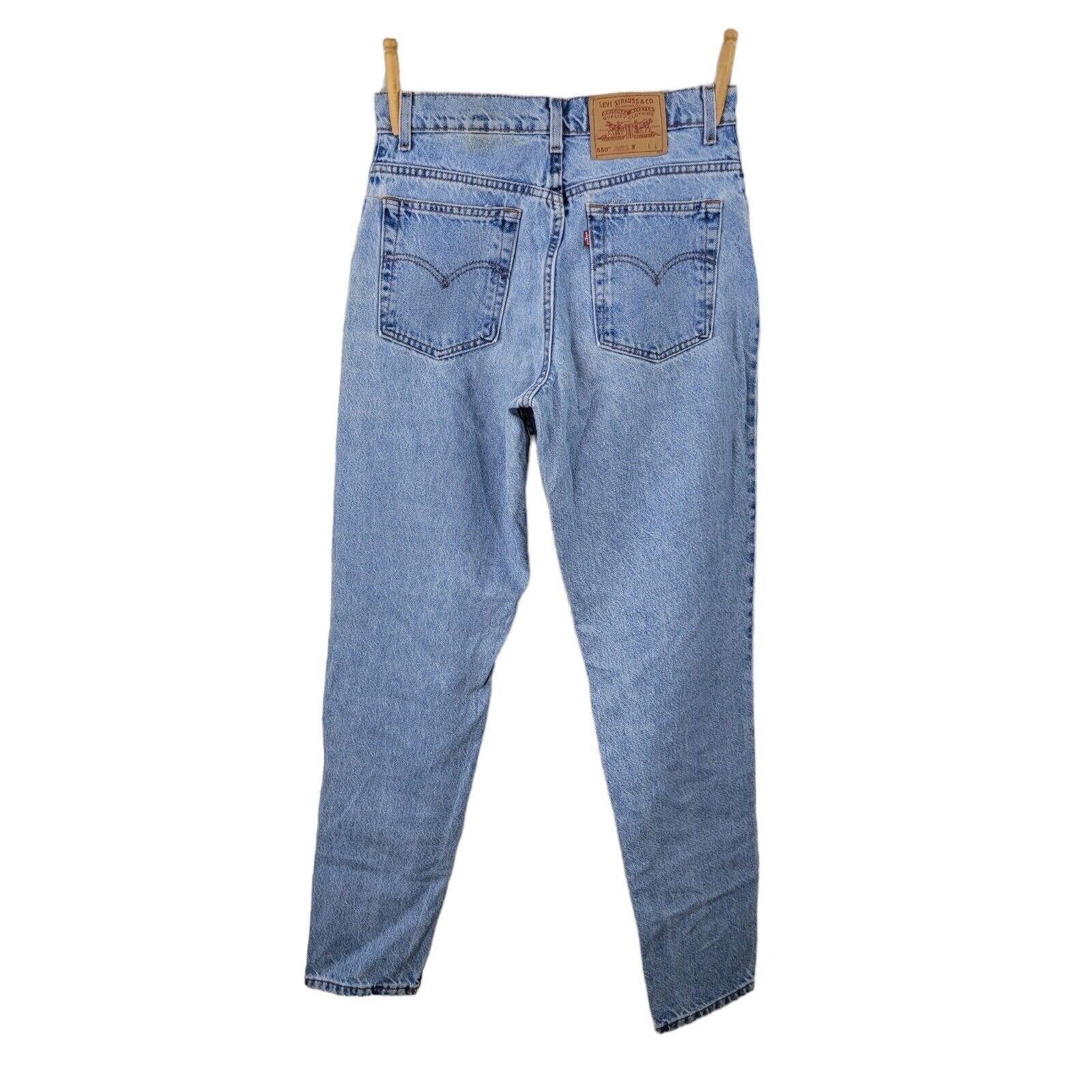 Vintage Jeans Size 11 Long 30" Denim Pants Red Tab 550 Relaxed Tapered by Levis - Image 2