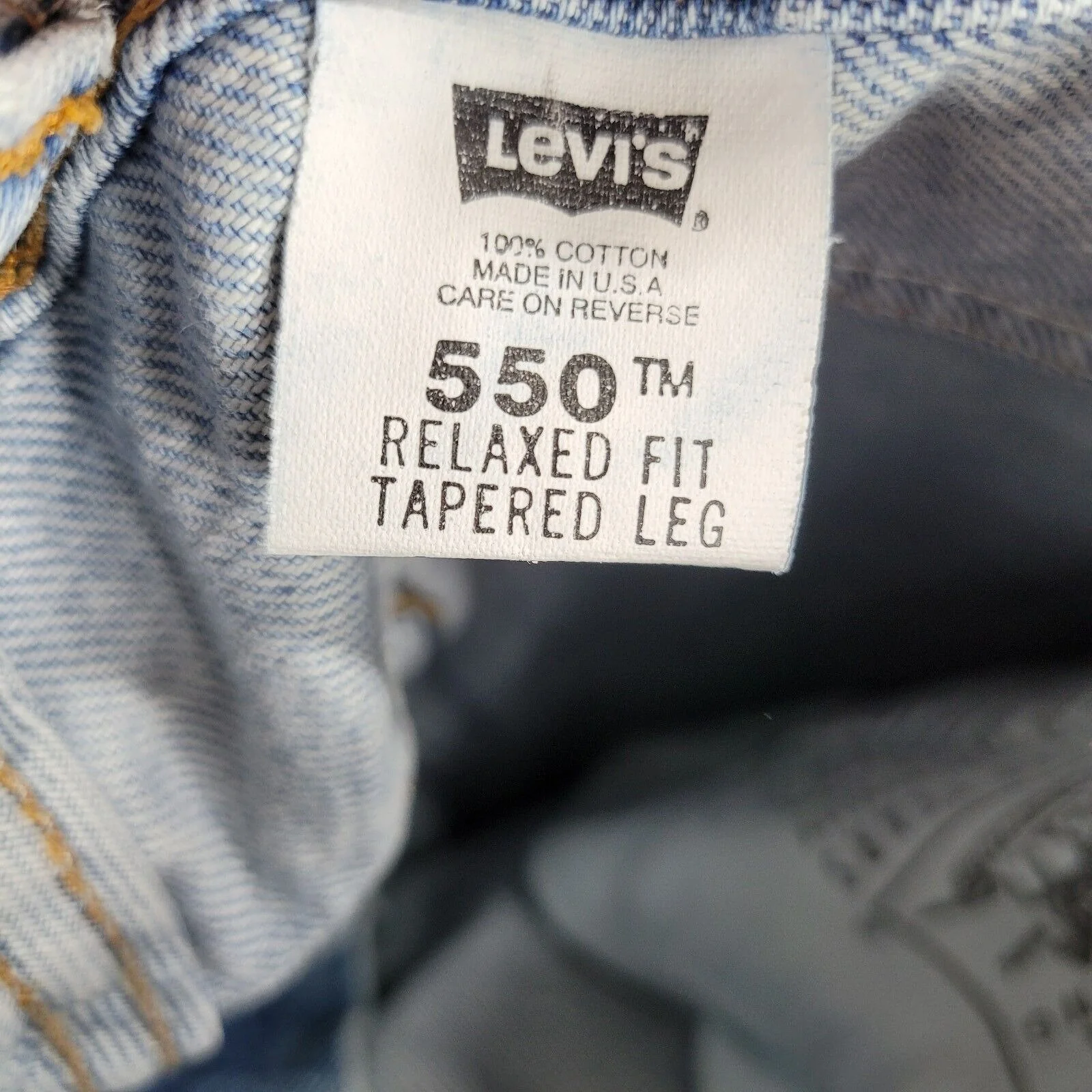 Vintage Jeans Size 11 Long 30" Denim Pants Red Tab 550 Relaxed Tapered by Levis - Image 6