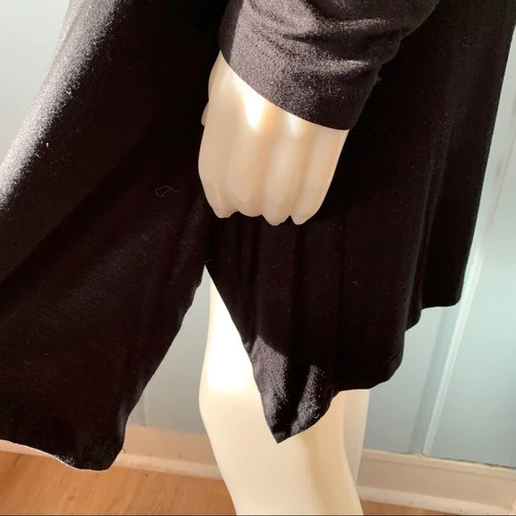 Vintage Jersey Swing Dress Slouchy Black Tunic Large Knit Casual Comfy Lbd by Ava - Image 6