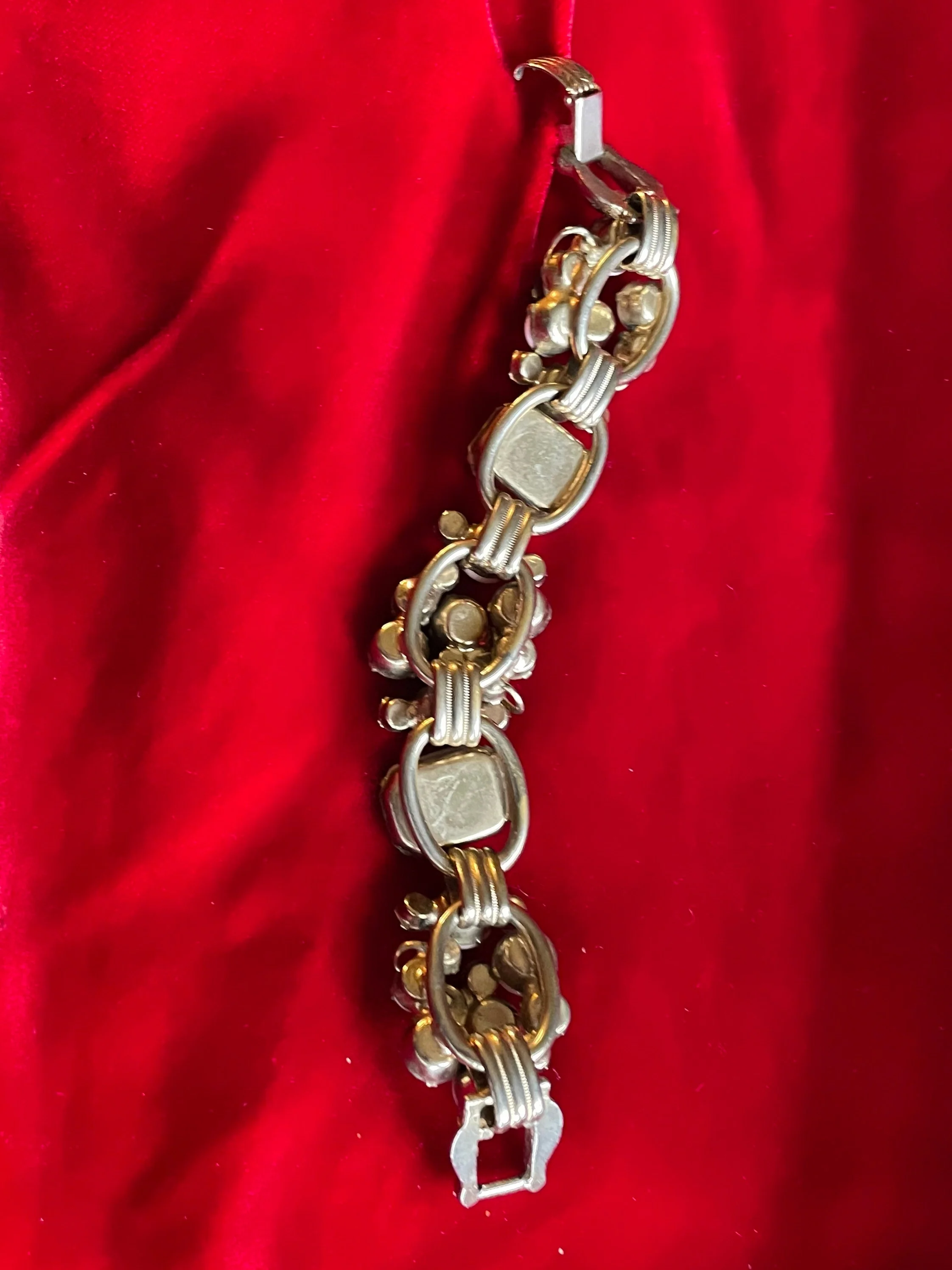Vintage Juliana Pink and Smoked Rhinestone Bracelet 5 Link High End Designer Jewelry Glam by Delizza And Elster - Image 6