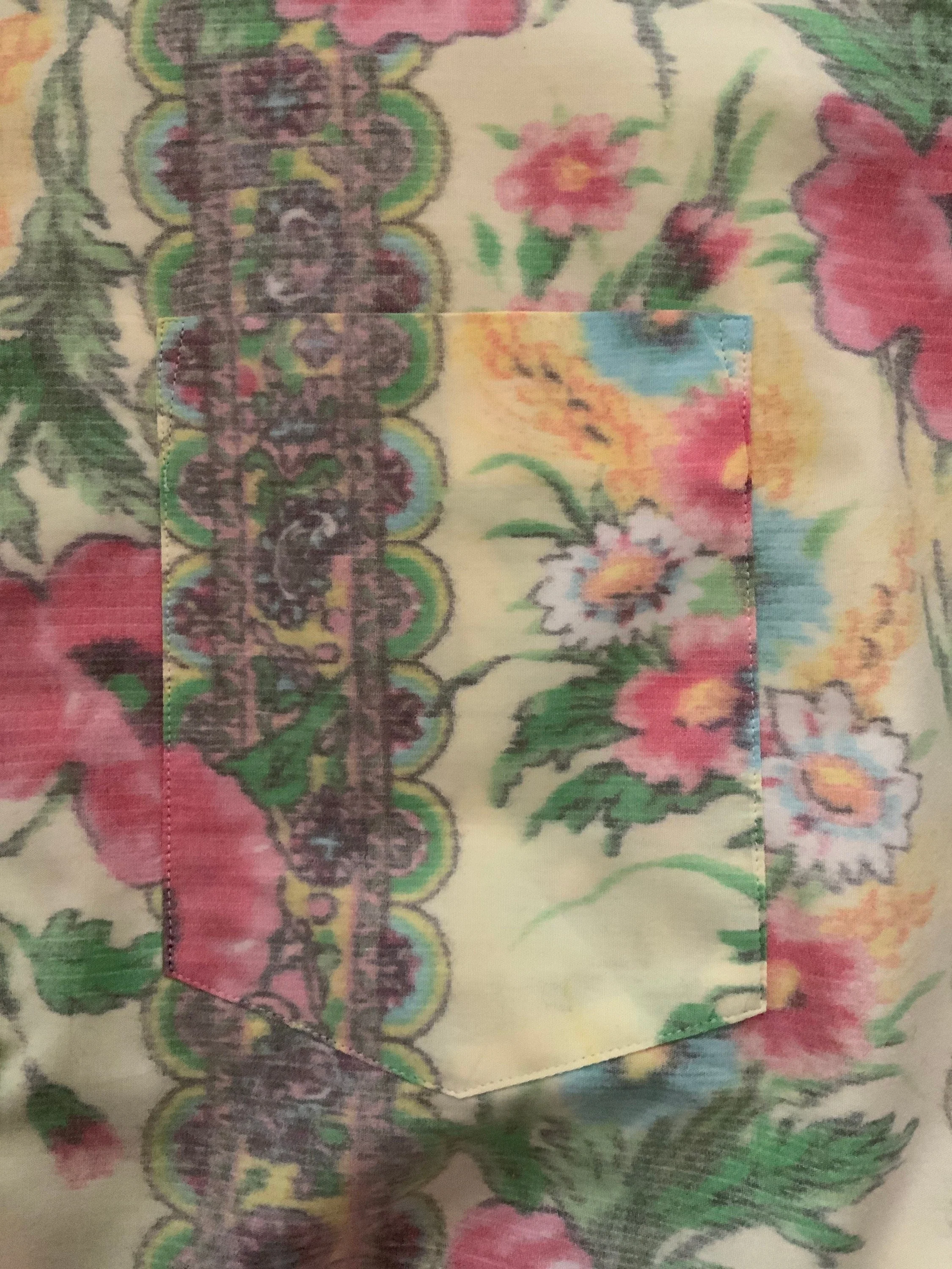 Vintage Junya Watanabe Comme Des Garçons Man Reverse Print Style Floral Summer Shirt 2001 Sl by Junya Watanabe - Image 6