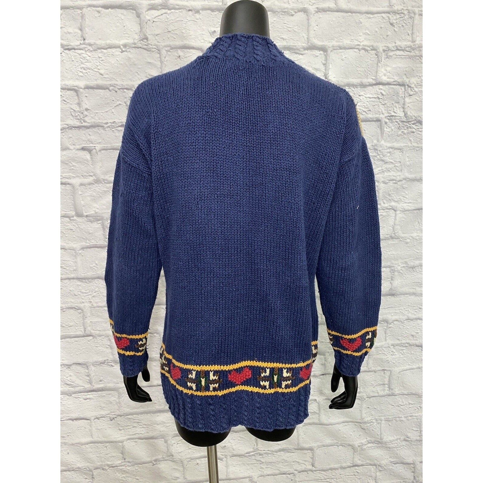 Vintage Karen Scott Textured Sweater Christmas Dove Ugly Loud 90s Hand Knit M by  Karen Scott - Image 2