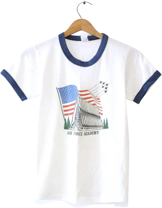 Vintage Kids United States Air Force Academy T-Shirt Large by Screen Stars
