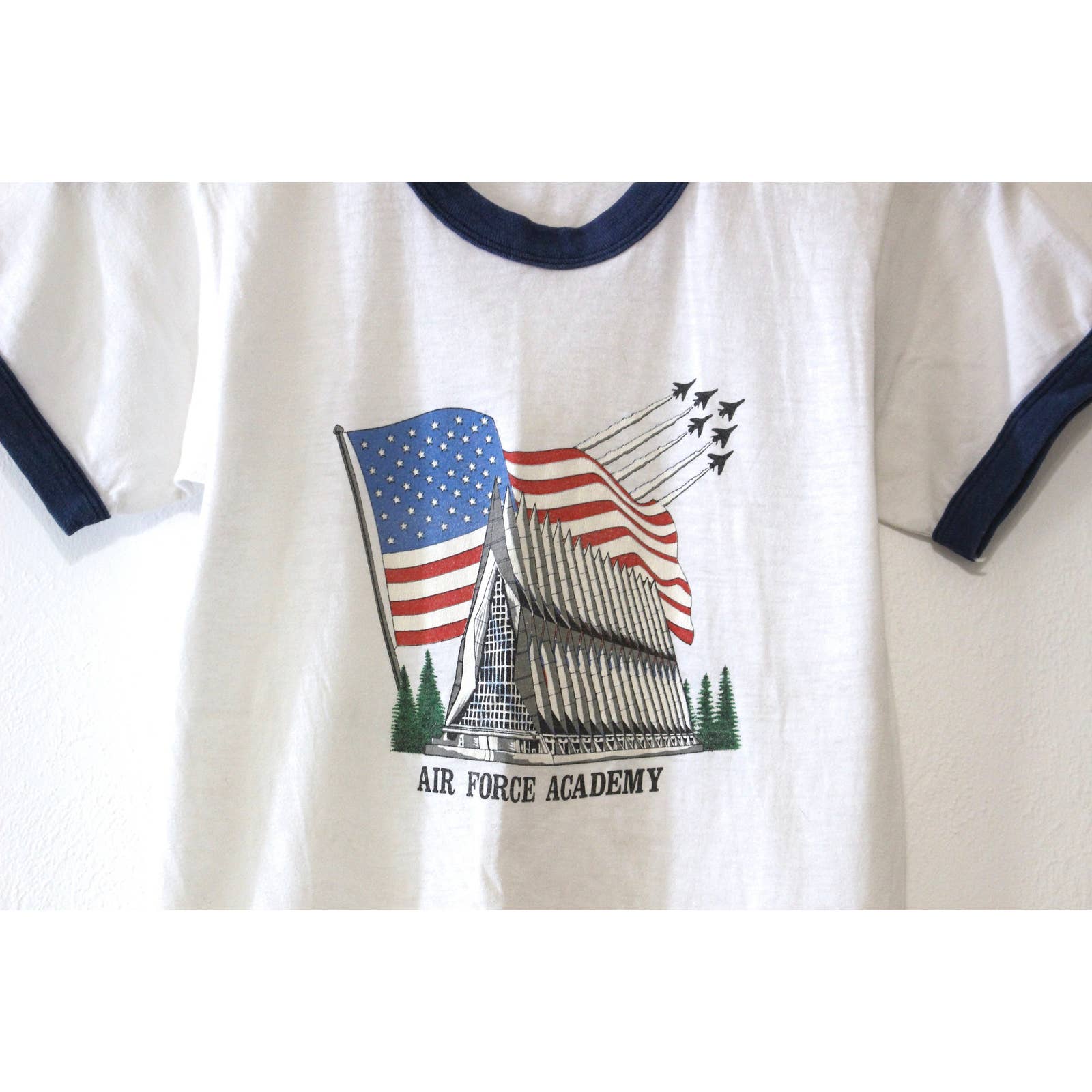 Vintage Kids United States Air Force Academy T-Shirt Large by Screen Stars - Image 3