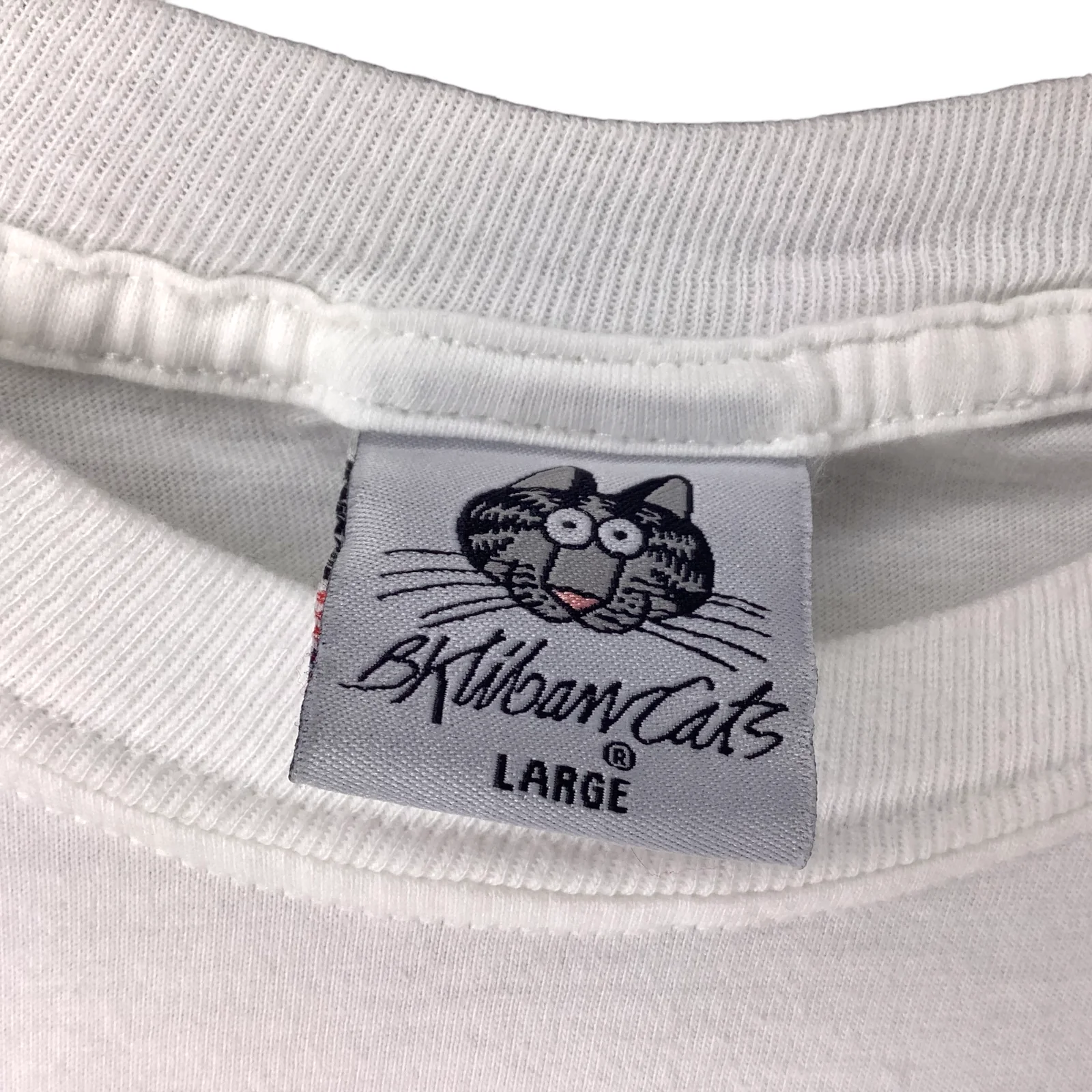 Vintage Kliban Cat Shirt Large 90s 00s Hawaii Usa American Flag Graphic Tee Crew by Kliban - Image 3