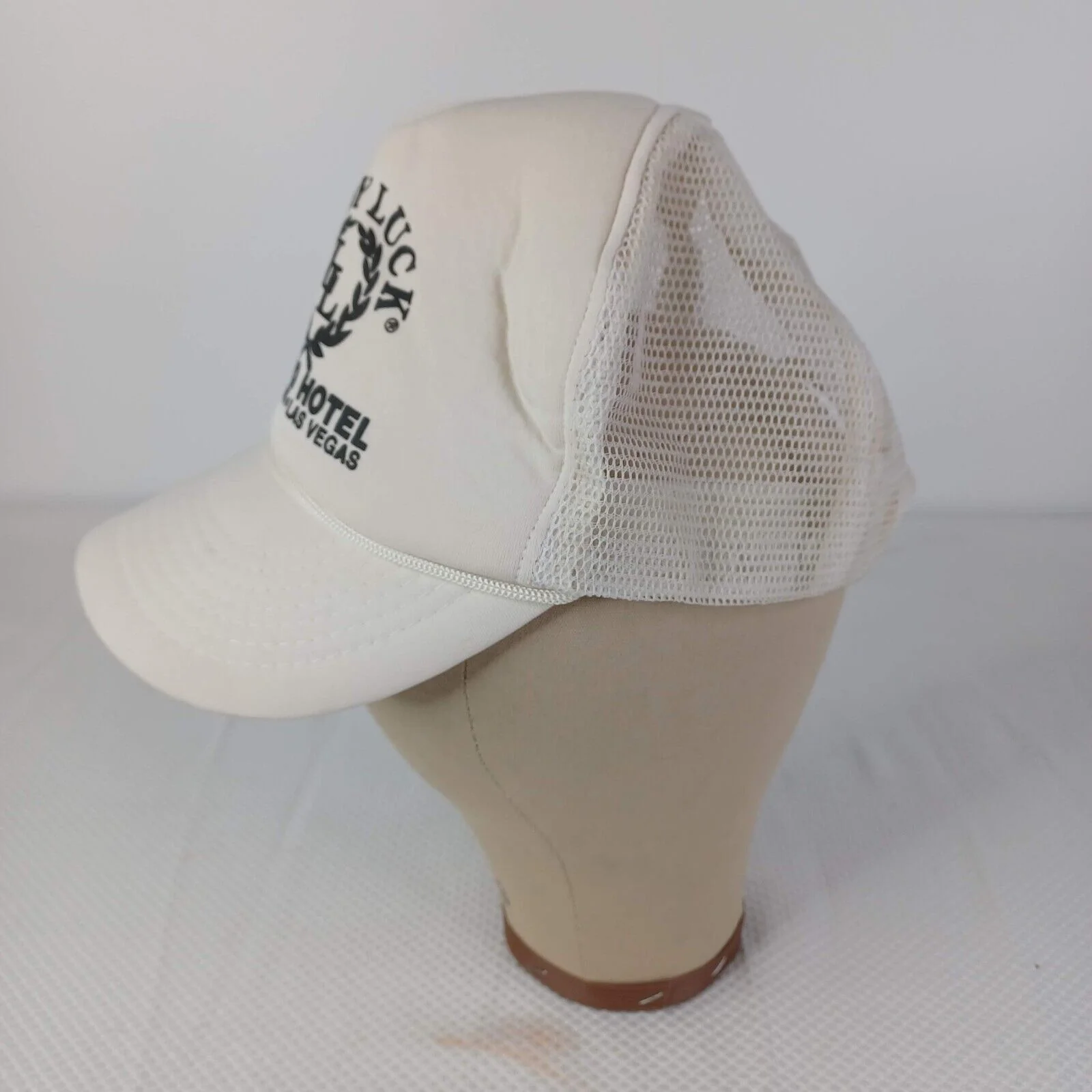 Vintage Lady Luck Casino Hotel Las Vegas Hat Cap Trucker Foam Mesh by Snap-Back - Image 6