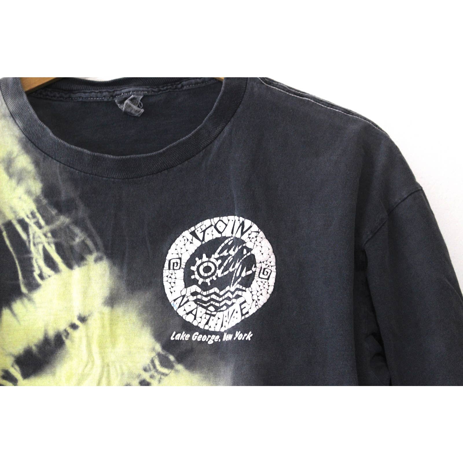 Vintage Lake George New York Crop Top T-Shirt Large - Image 3