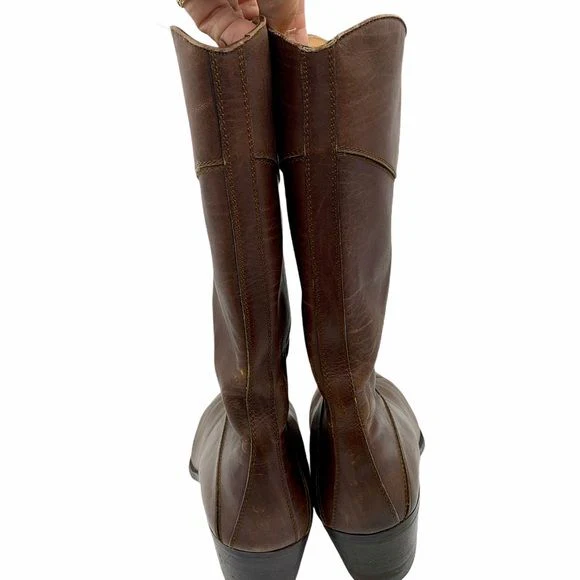 Vintage Leather Boots 8. 5 D Handmade Italy Western by Susan Bennis Warren Edwards - Image 3