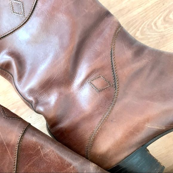 Vintage Leather Boots 8. 5 D Handmade Italy Western by Susan Bennis Warren Edwards - Image 9