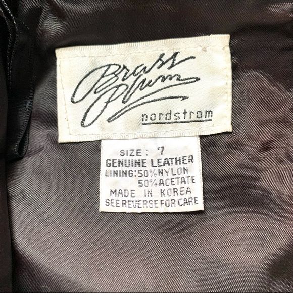 Vintage Leather Skirt Black Bp Brass Plum Small Short Pencil by Nordstrom - Image 4