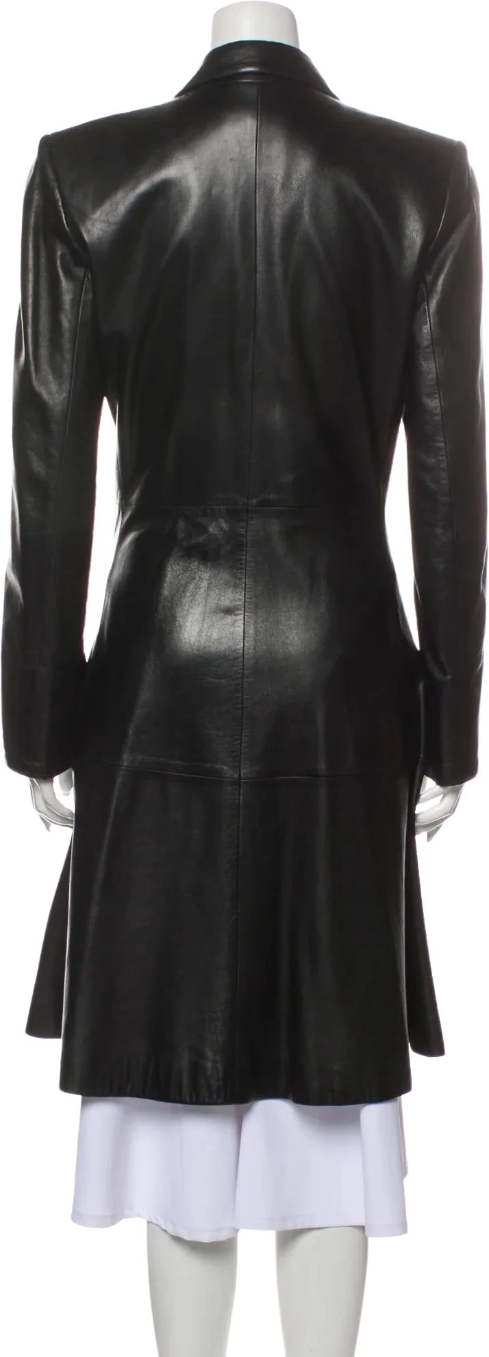 Vintage Leather Trench By Yves Saint Laurent - Image 2