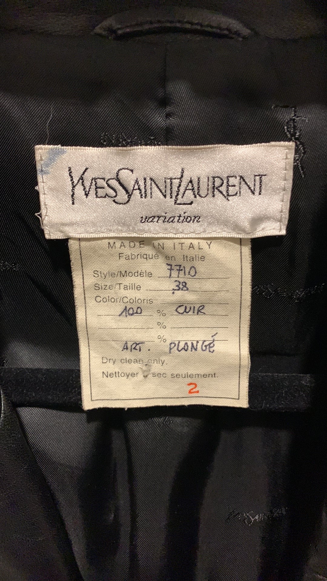 Vintage Leather Trench By Yves Saint Laurent - Image 5
