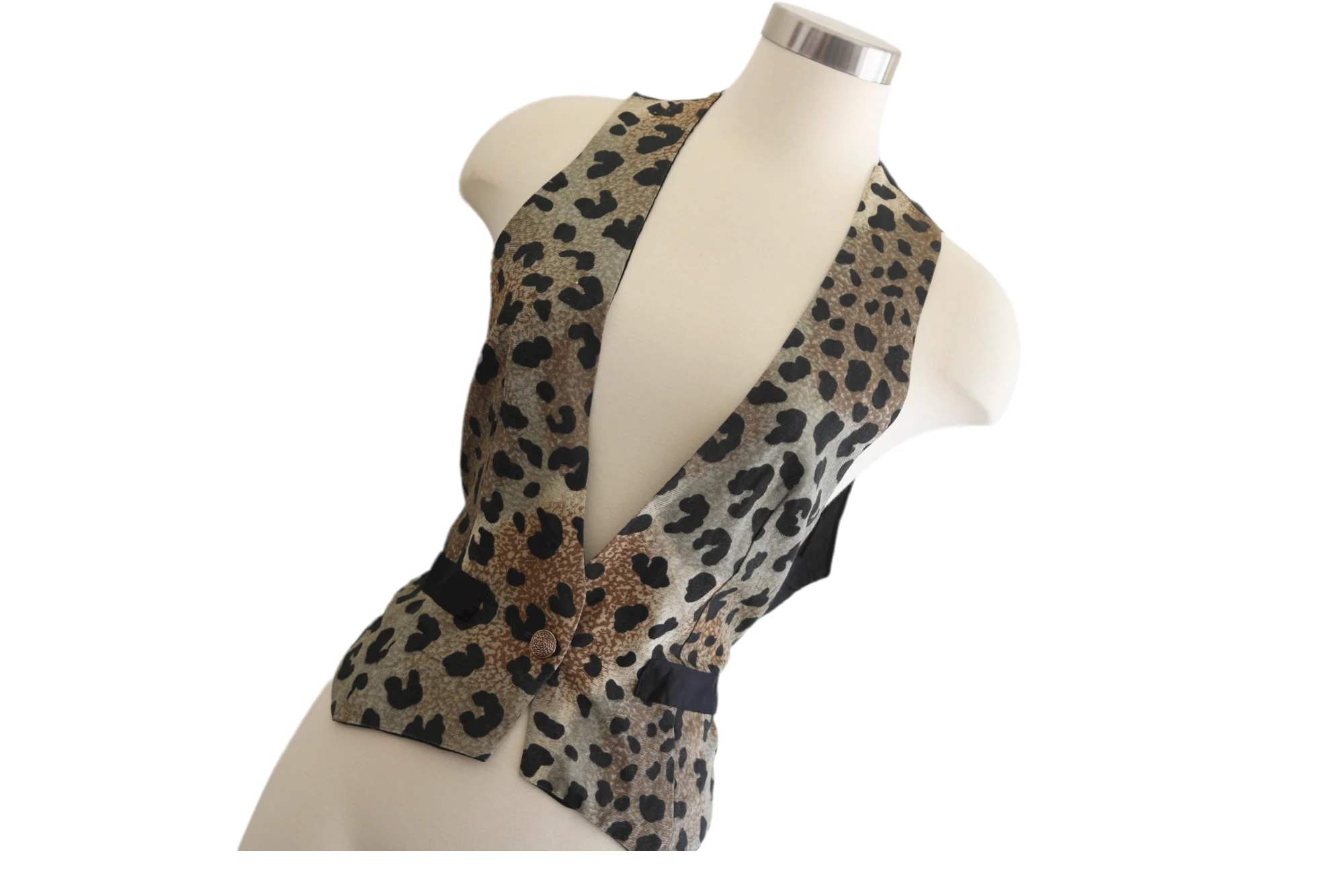 Vintage Leopard Print Vest - Image 4