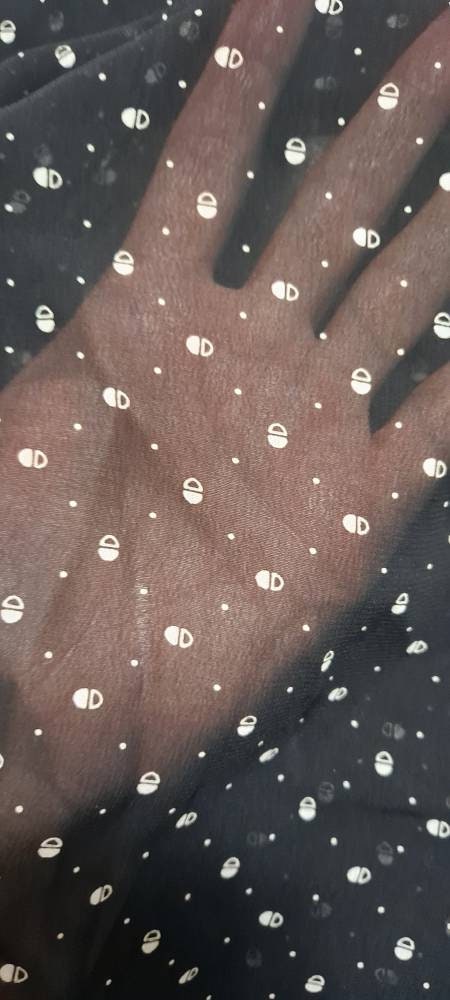 80s Vintage Black And White Blouse With Atomic Print By Leslie Fay Sportswear - Image 9