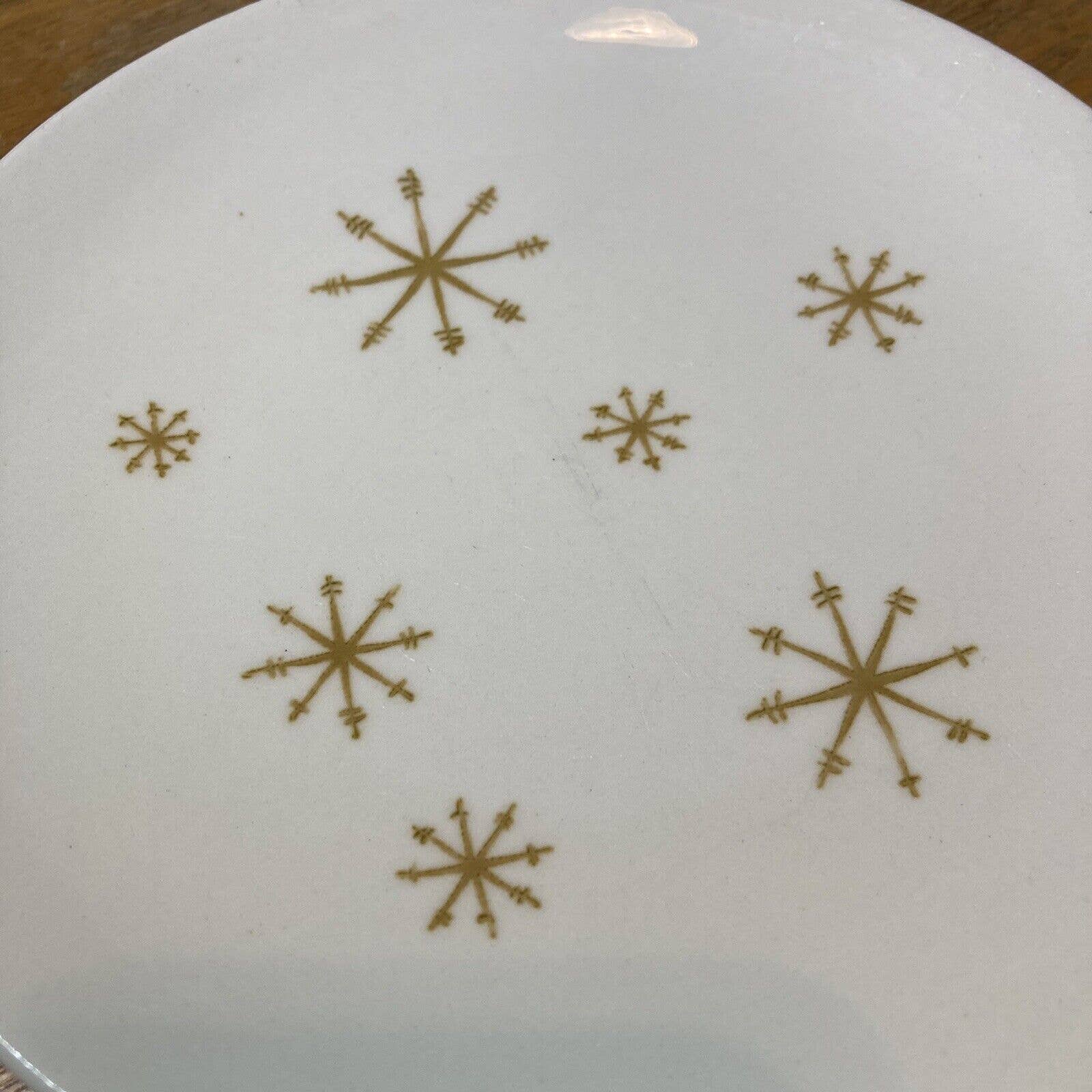 Vintage Mcm Star Glow Royal Ironstone Atomic Dinner Plate Side Plate Saucer by Royal China - Image 11